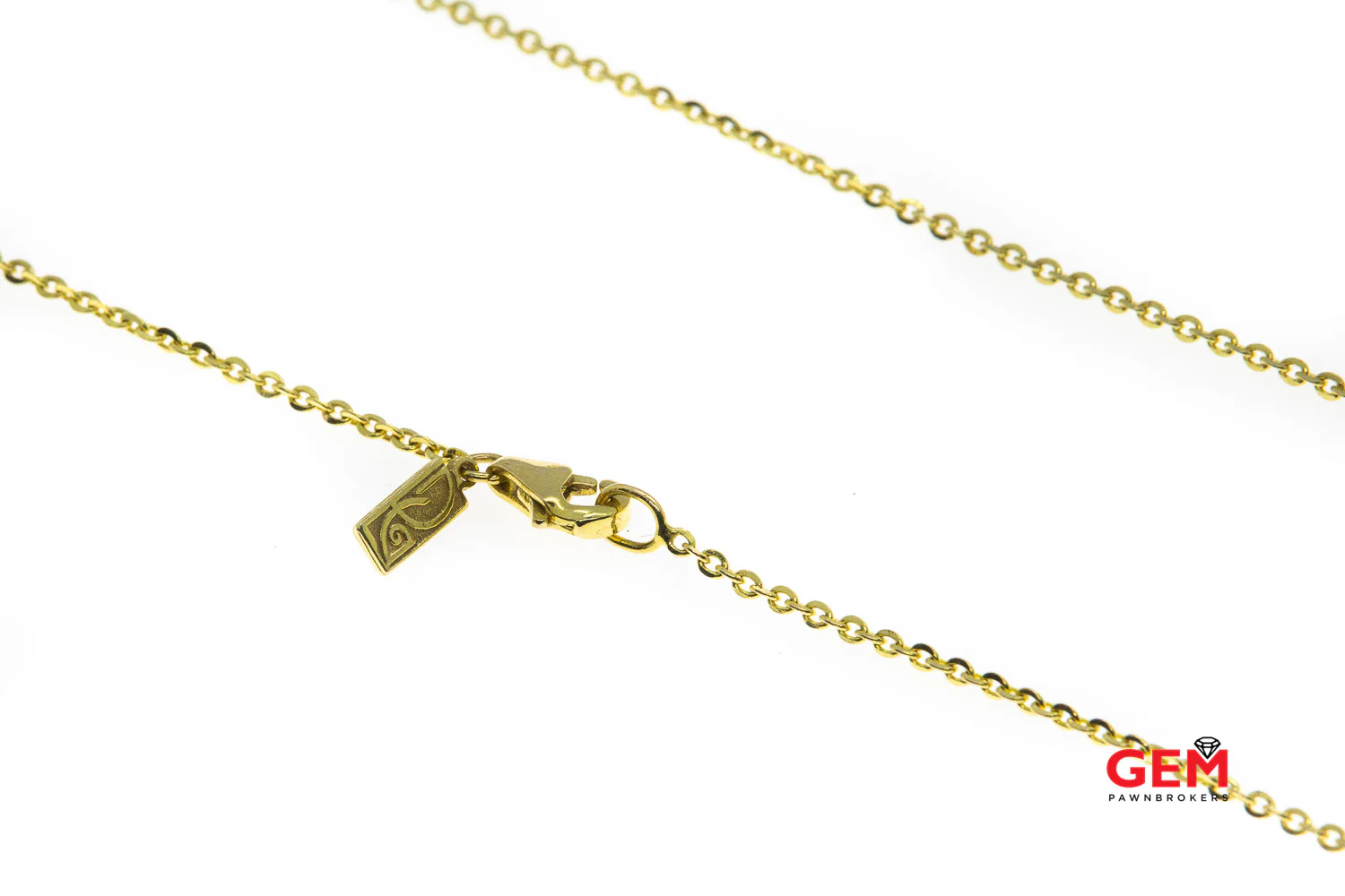 Dafineh Gallery Drop Pearl Threader Pendant 18K 750 Yellow Gold 15.5" Necklace - Image 4