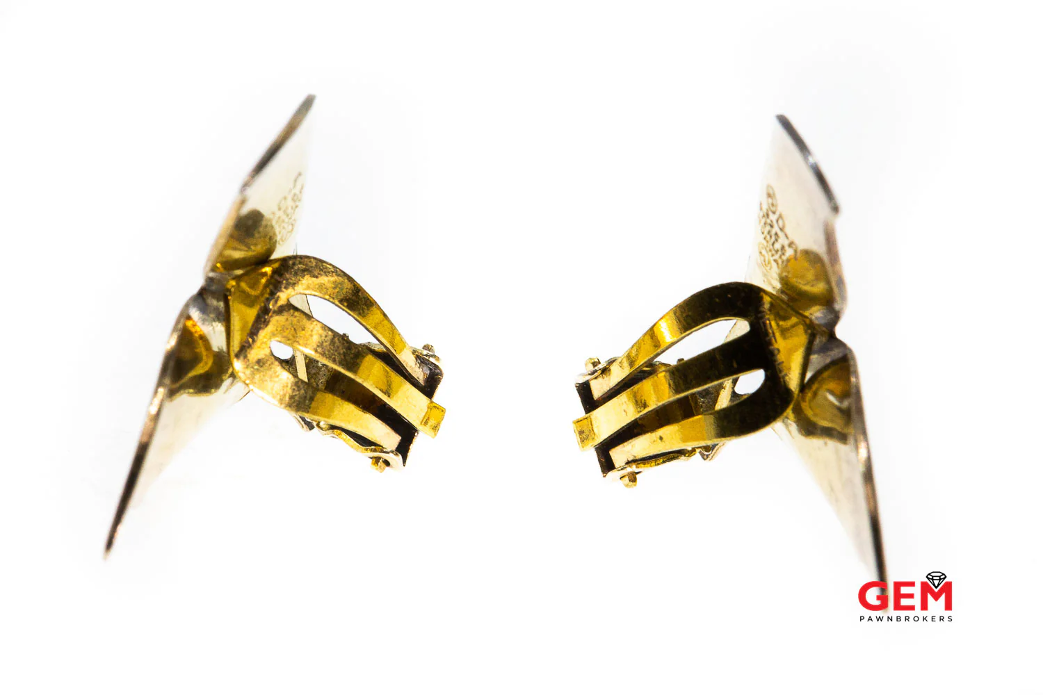 David Anderson & Ivar Holth Blue Enamel Clip On Double Leaf 925 Sterling Silver Earrings - Image 3