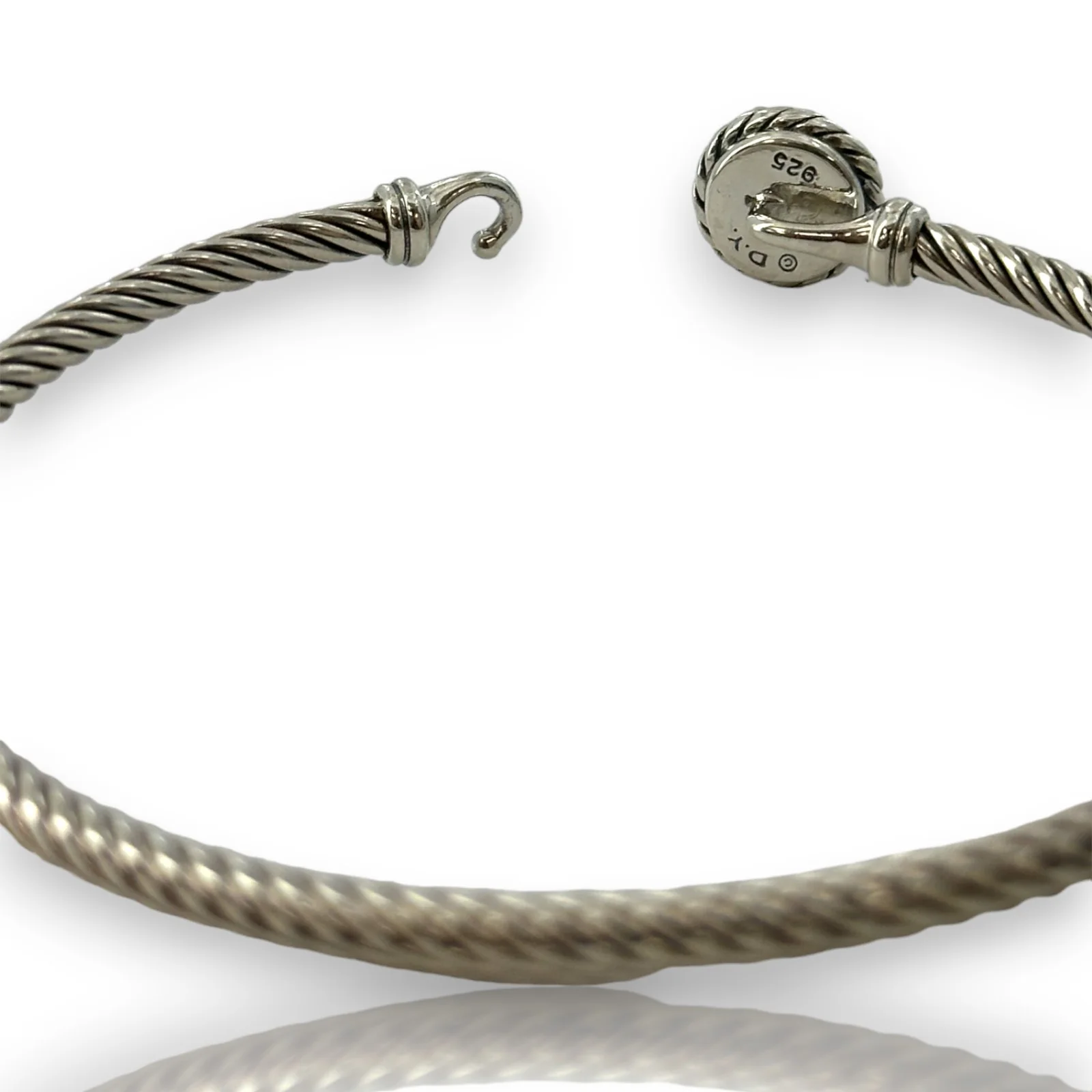 David Yurman DY 925 Sterling Silver Chatelaine® Bracelet with Turquoise Size L 7" - Image 6