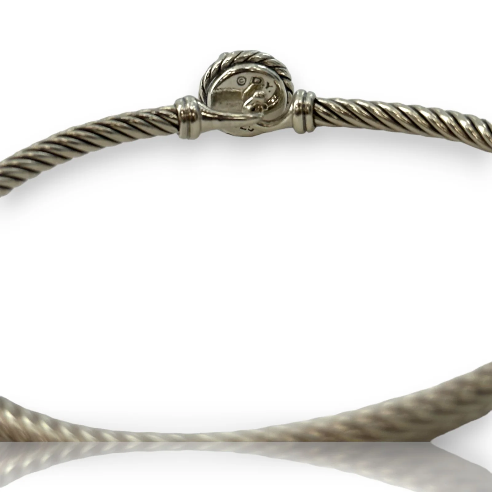 David Yurman DY 925 Sterling Silver Chatelaine® Bracelet with Turquoise Size L 7" - Image 8