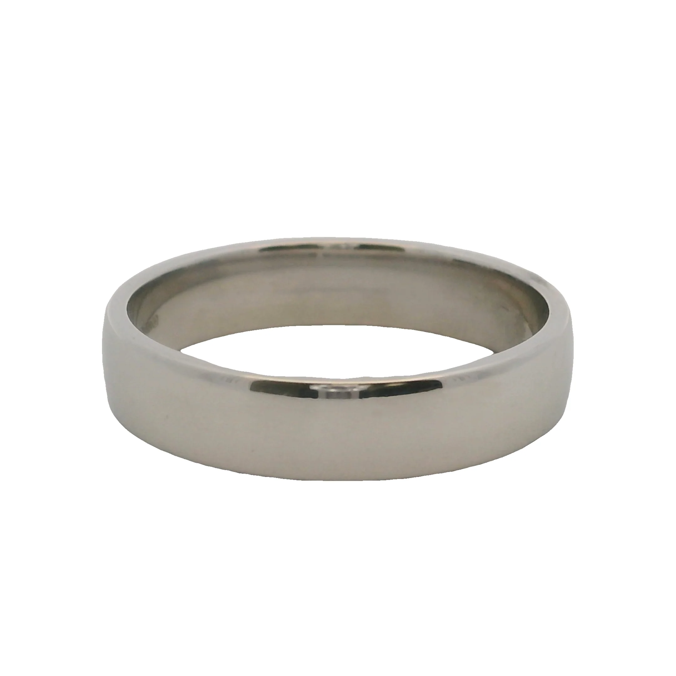De Beers 950 Platinum DB Classic 5mm 10.5g Band With Hidden Diamond Size 11