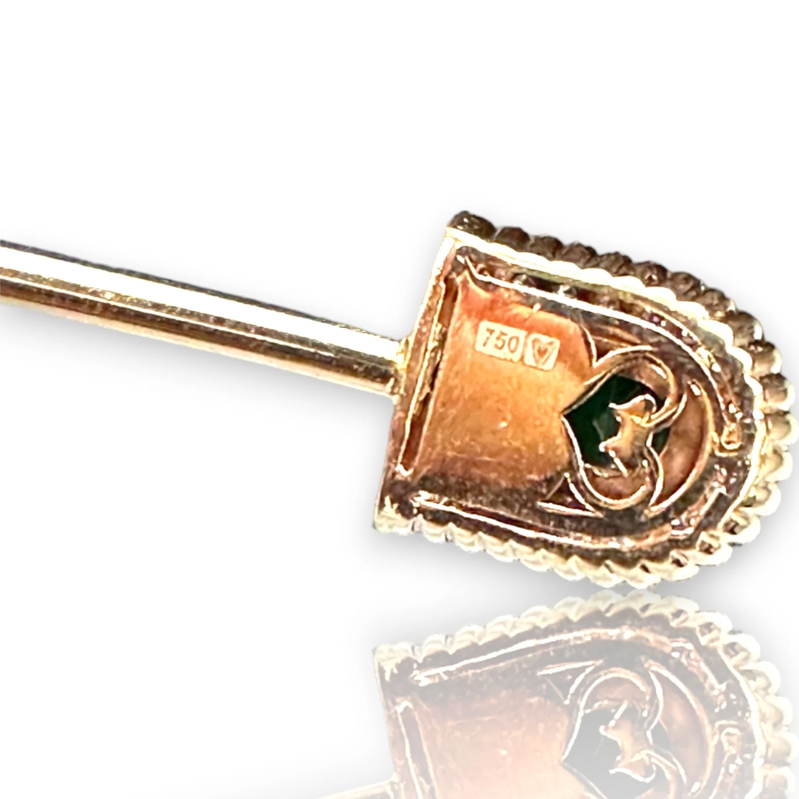Devji Aurum Malachite and Diamond Thin Flex Cuff Bracelet in 18kt Rose Gold - Image 5