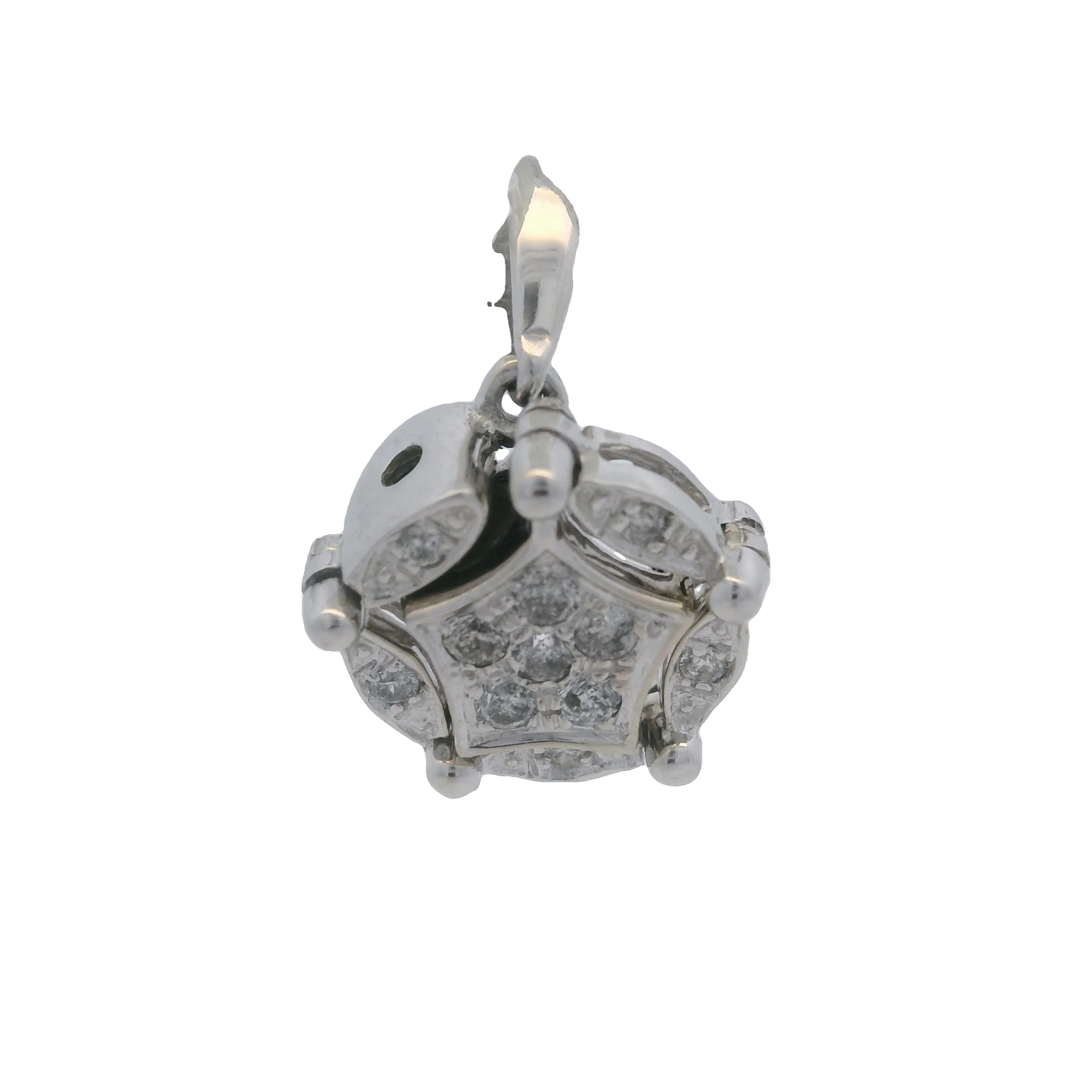 EFFY 14kt White Gold and Diamond Convertible Magnetic Halo to Long Dangle Star Pendant - Image 3