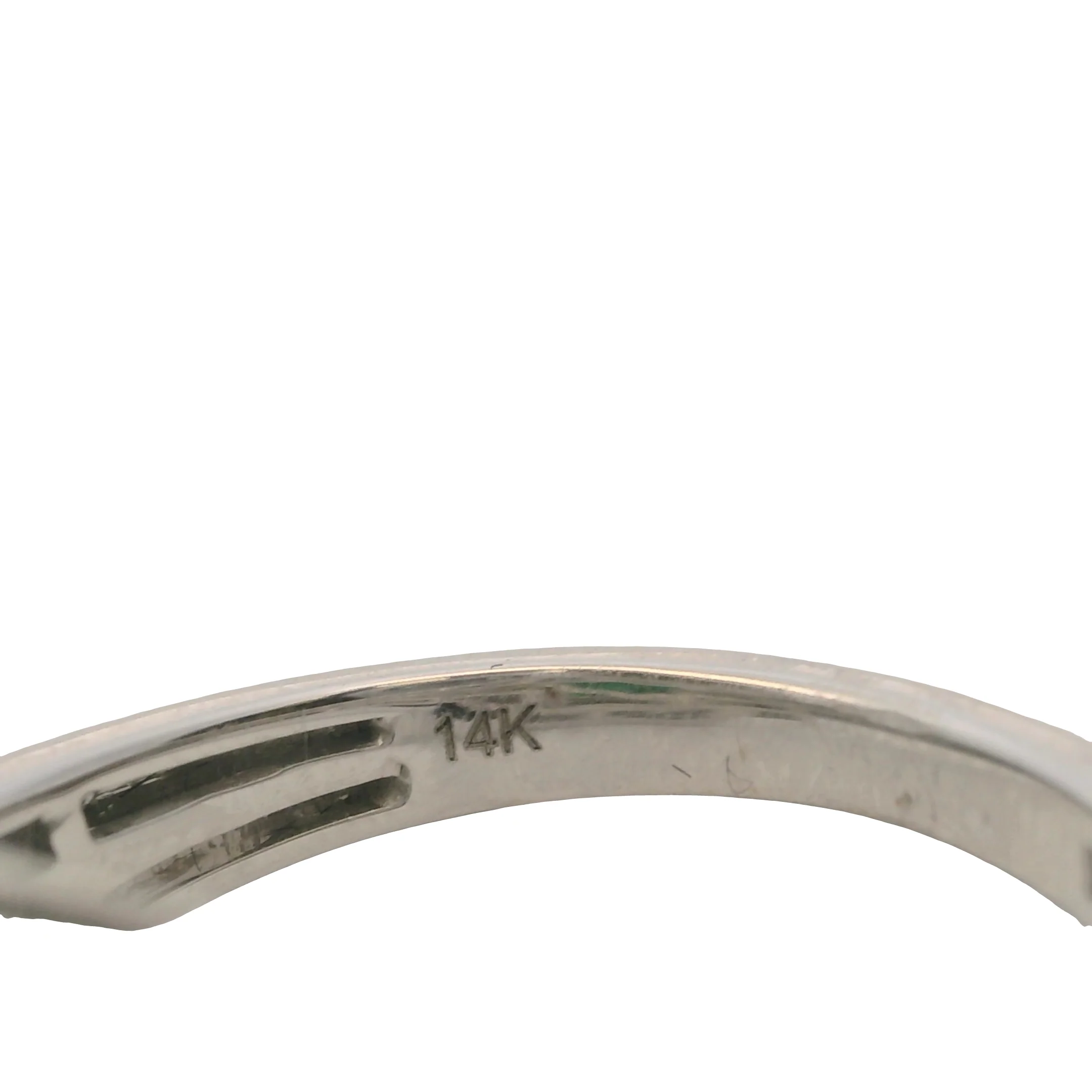 EFFY Solid 14kt White Gold "Brasilica" Emerald and Diamond Halo Cocktail Ring Size 7 - Image 8