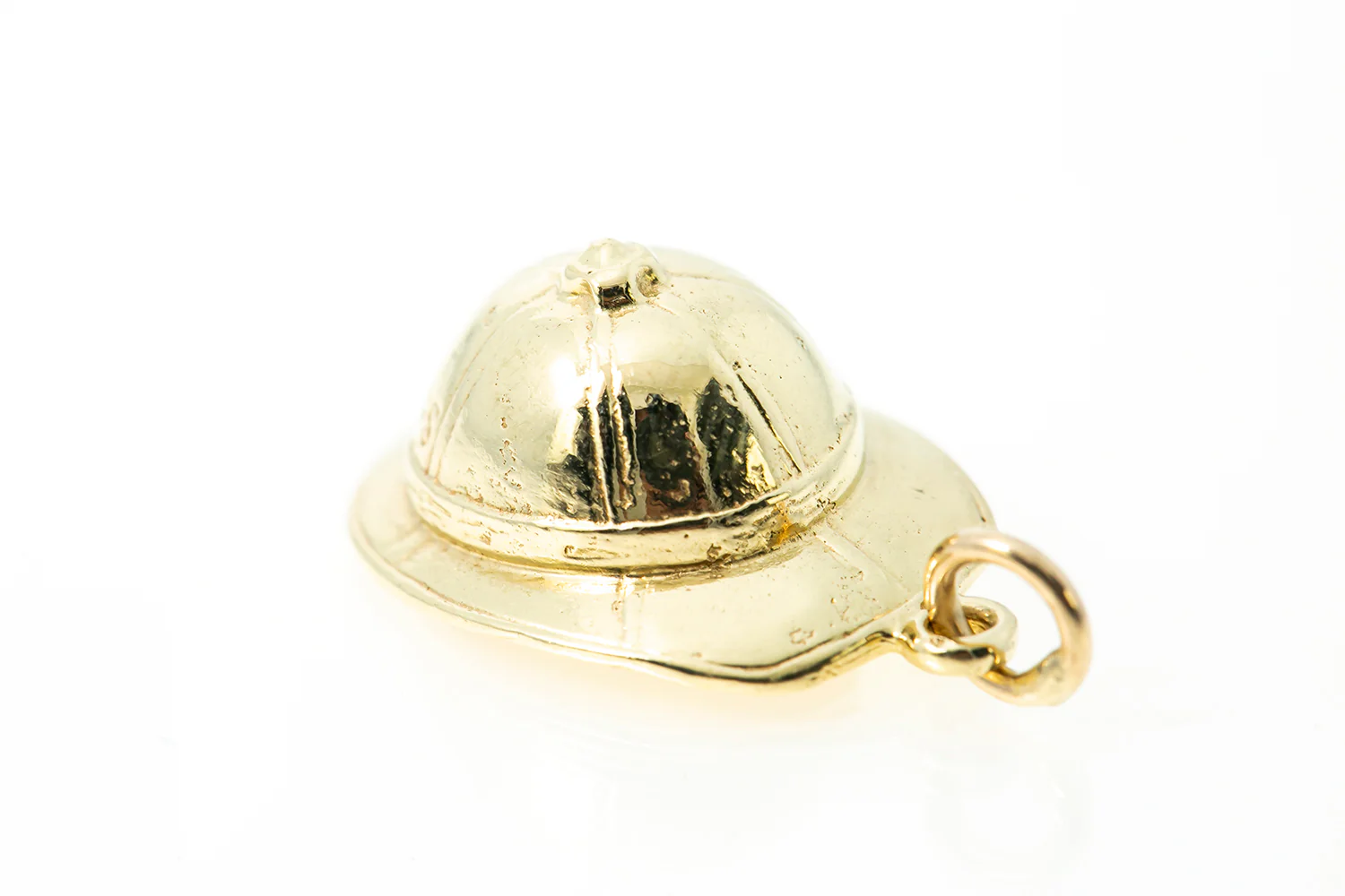 English Castle Tower Turret 14k 585 Yellow Gold Charm Pendant - Image 3