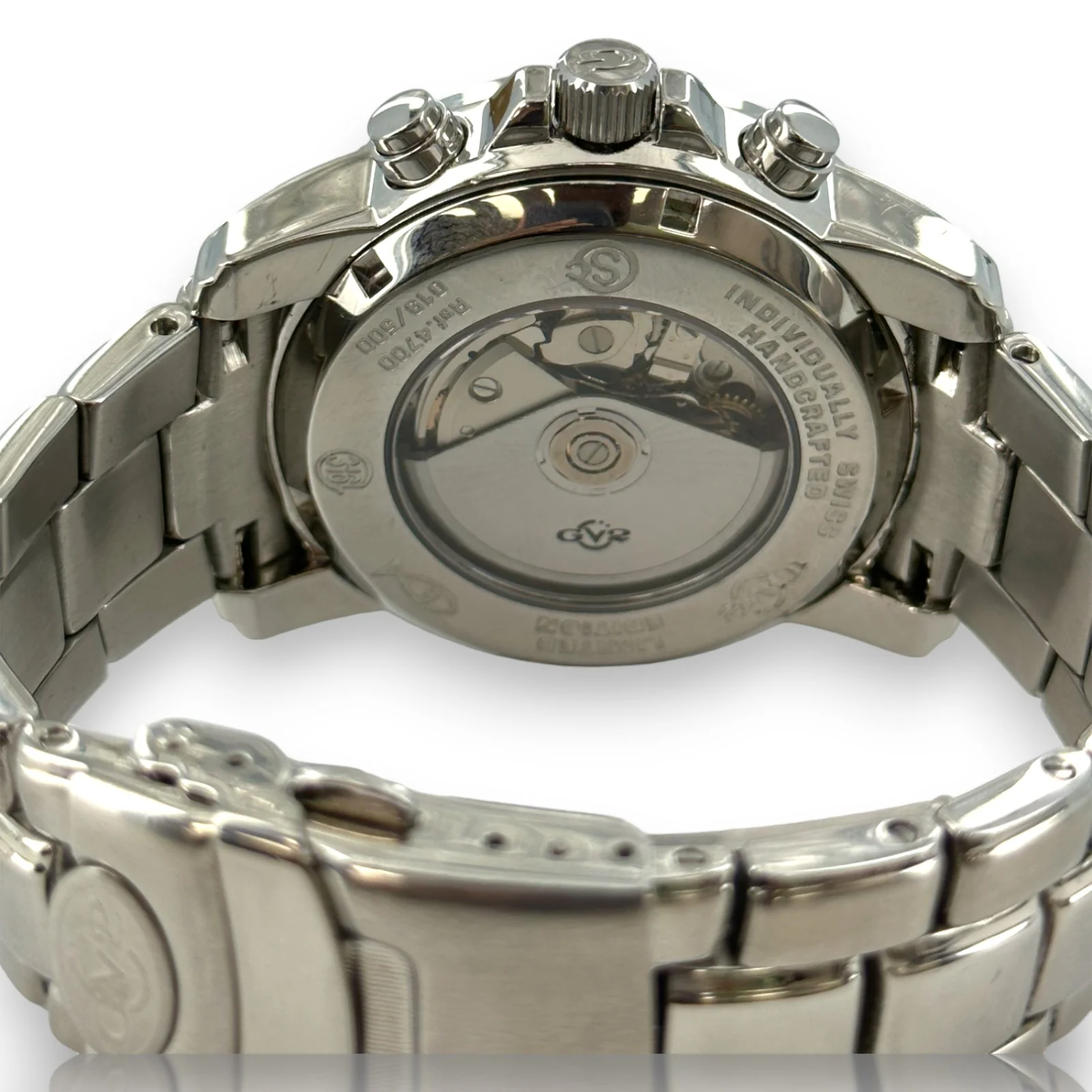 Gervil Gv2 4700 44mm Stainless Steel Chrono Black Dial Limited Edition Watch - Image 7