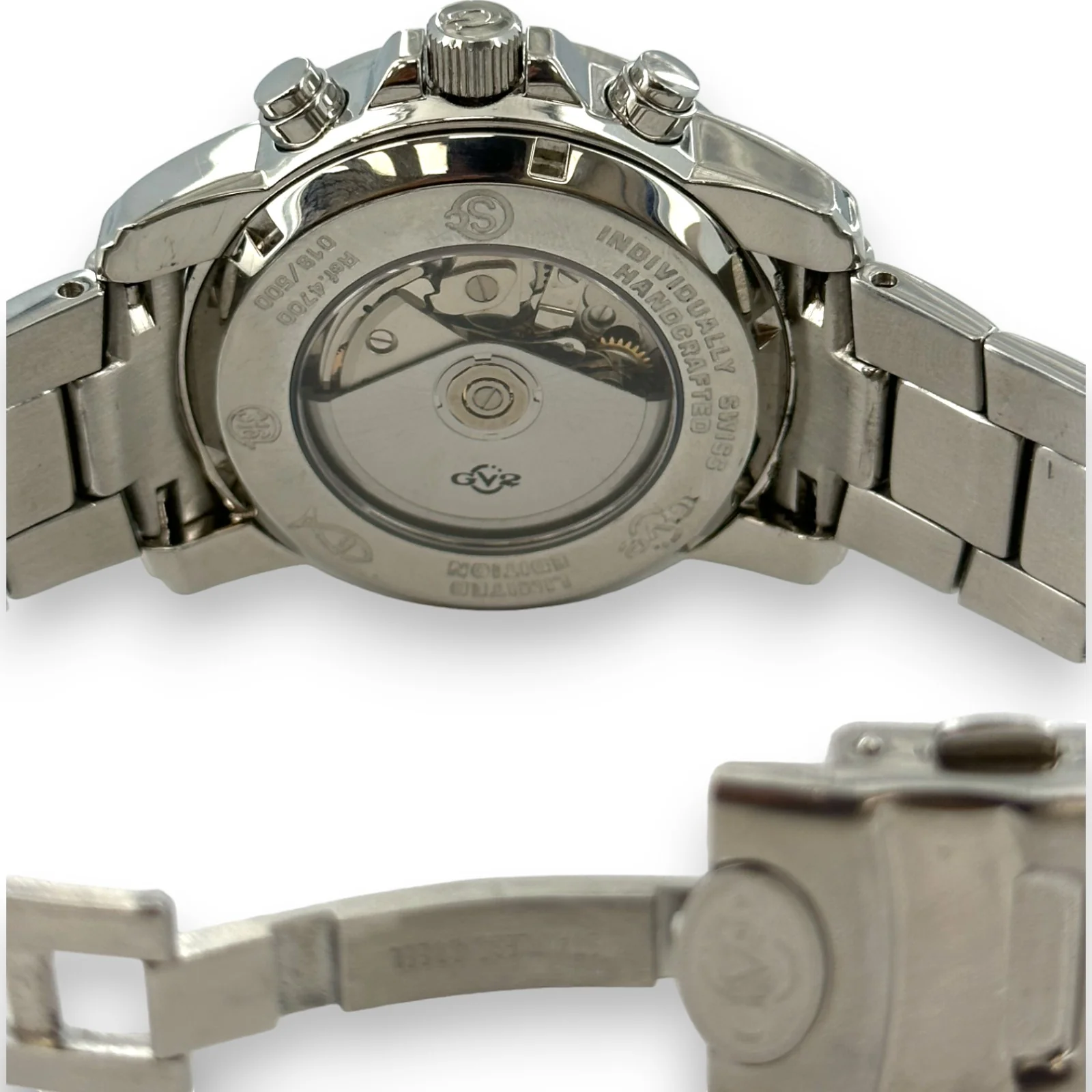 Gervil Gv2 4700 44mm Stainless Steel Chrono Black Dial Limited Edition Watch - Image 8