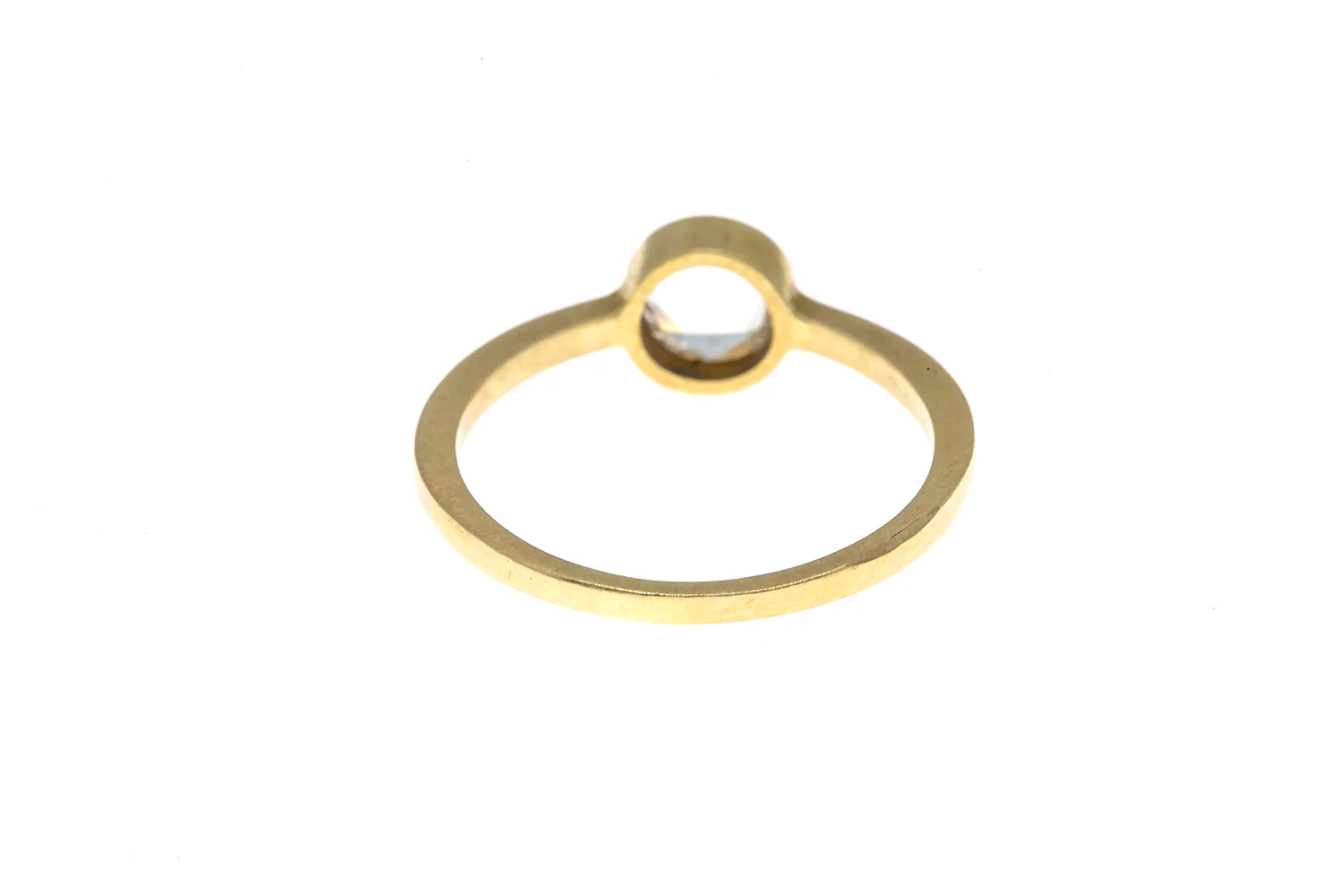 Gillian Conroy & Wilcox Diamond Solitaire Band 18K 750 Yellow Gold Ring Size 6 - Image 4