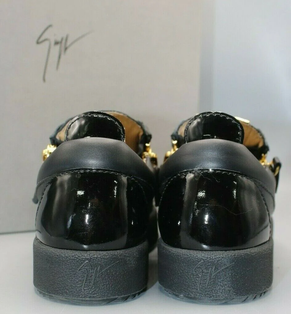 Giuseppe Zanotti May London Low-Top Black w/Gold Trim Size 36.5 EUR / 5.5 US - Image 5