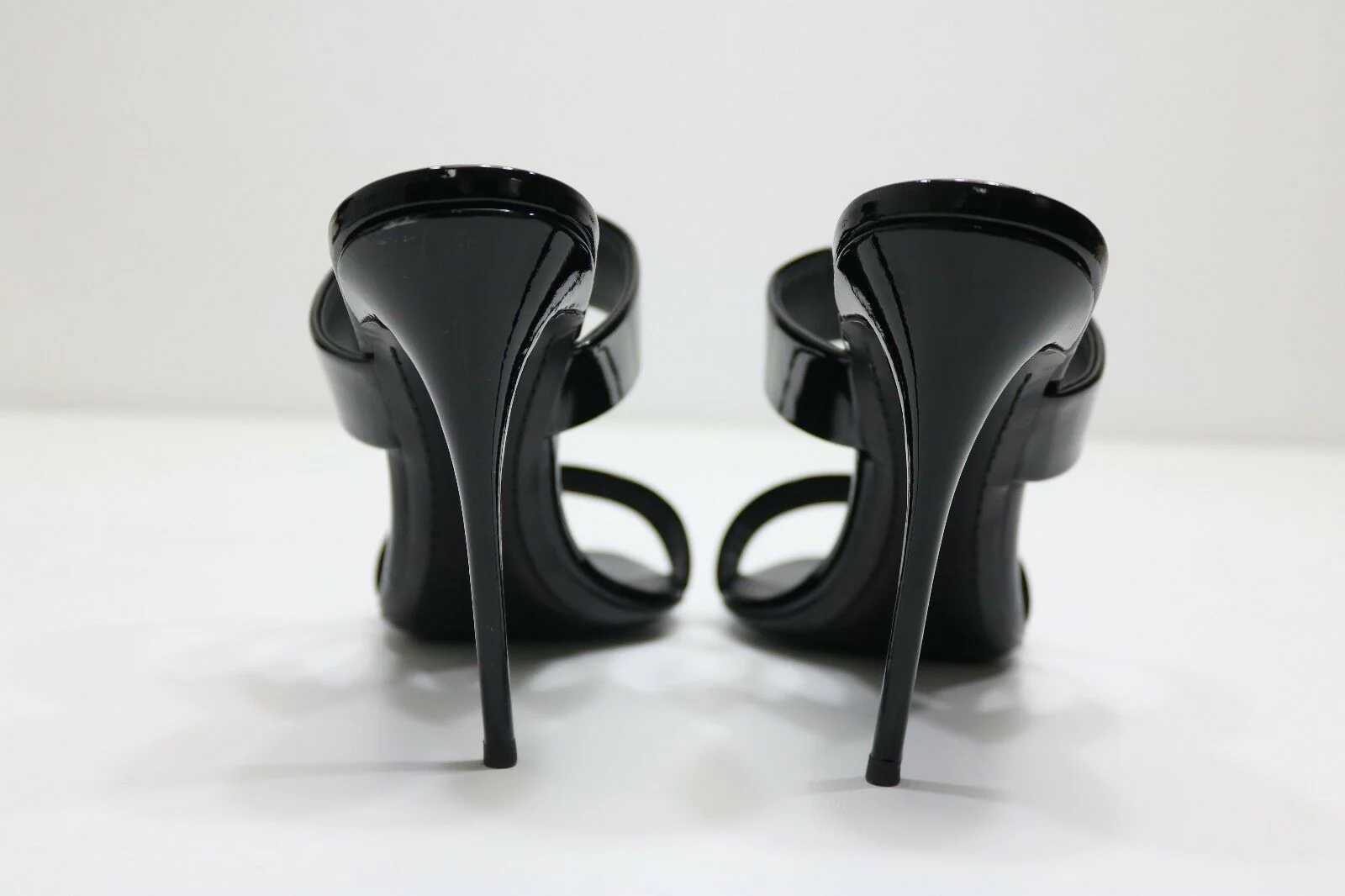 Giuseppe Zanotti Black Patent Leather 'Coline' Stiletto Sandals Size 40 e50303 - Image 6