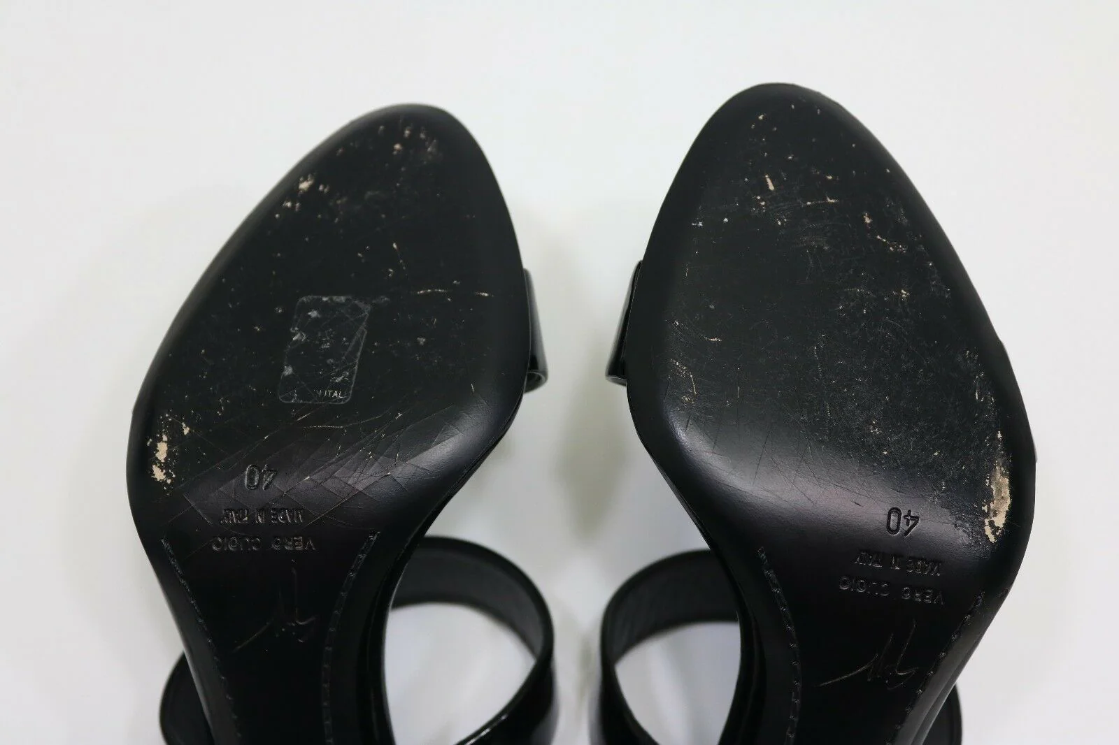 Giuseppe Zanotti Black Patent Leather 'Coline' Stiletto Sandals Size 40 e50303 - Image 7