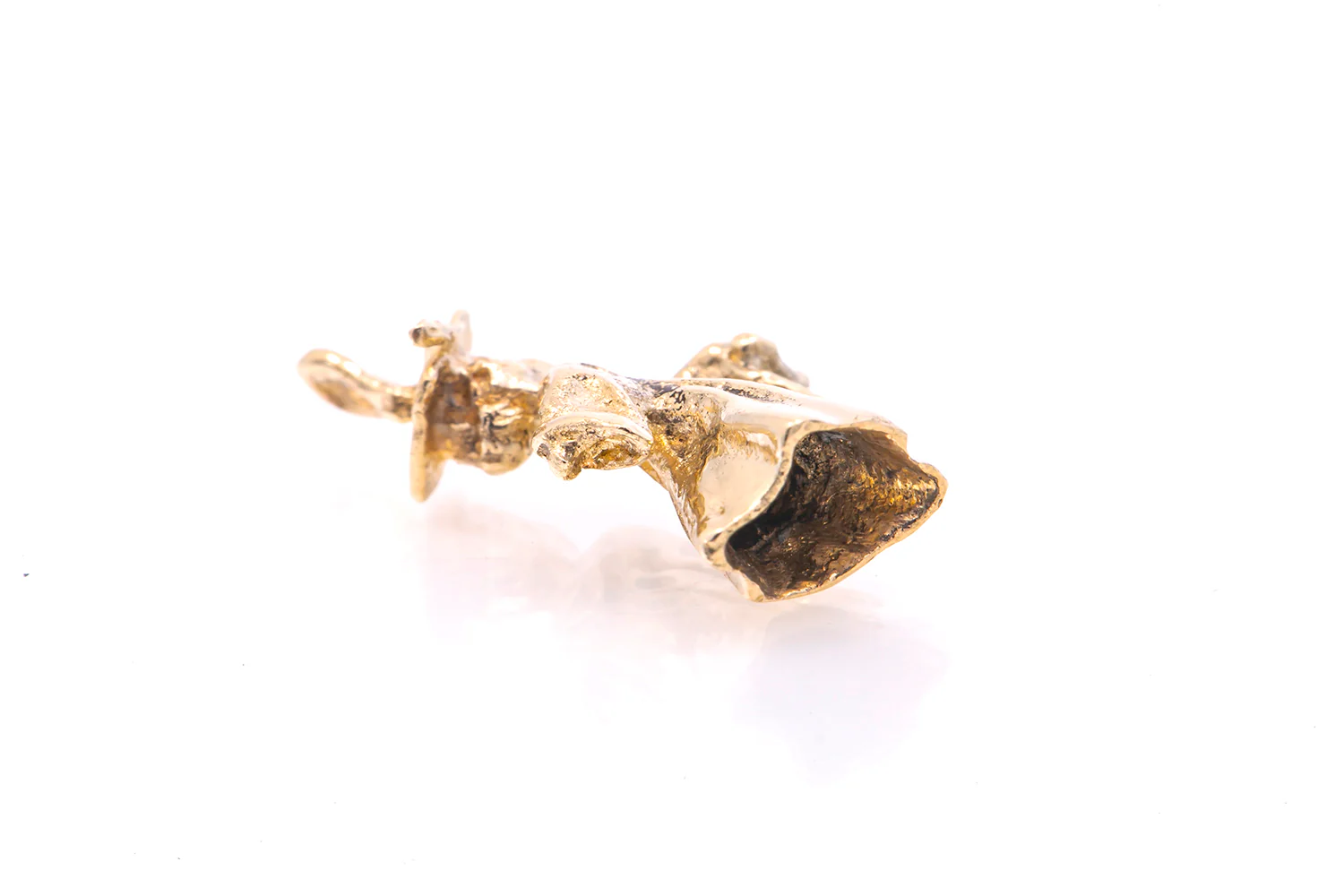 Graduation Cap & Gown 14k 585 Yellow Gold Charm Pendant - Image 3