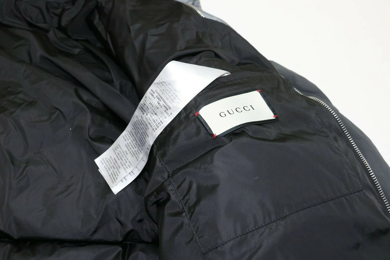 Gucci Jaquard Nylon Gray Jacket Size 48 - Image 7