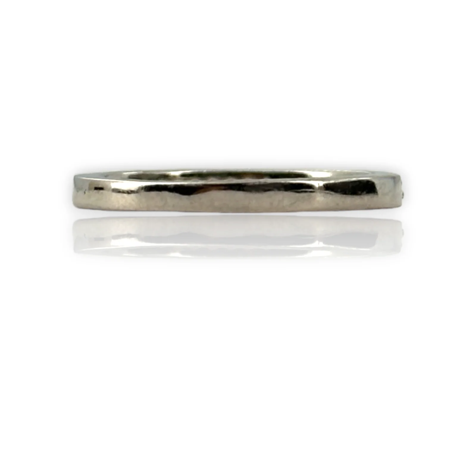 Half Eternity Stackable 14KT 585 White Gold Diamond Wedding Band Ring Size 5.5 - Image 2
