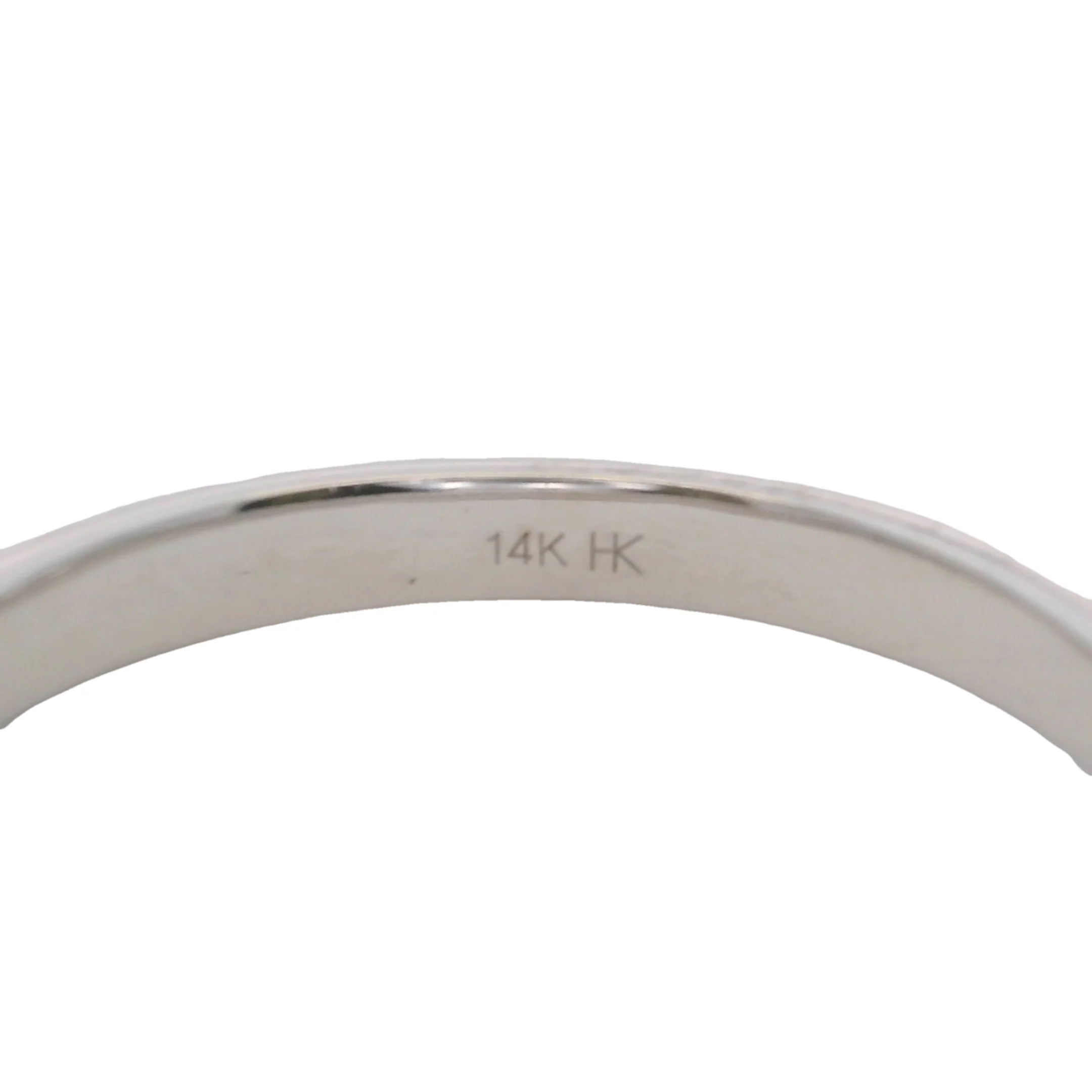 Harriet Kelsall 14kt White Gold and Diamond Half-Eternity Wedding Band Ring Size 6.75 - Image 5