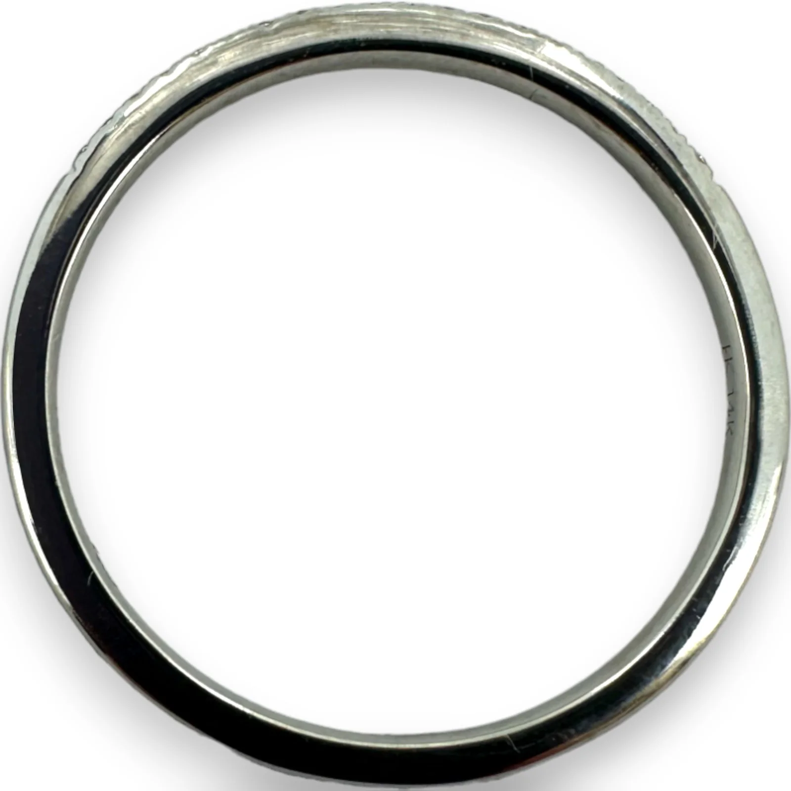 Harriet Kelsall 14kt White Gold and Diamond Thin Half Eternity Ring Wedding Band - Image 4
