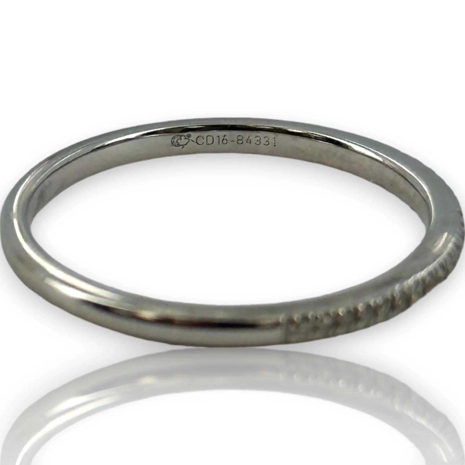 Harriet Kelsall 14kt White Gold and Diamond Thin Half Eternity Ring Wedding Band - Image 6
