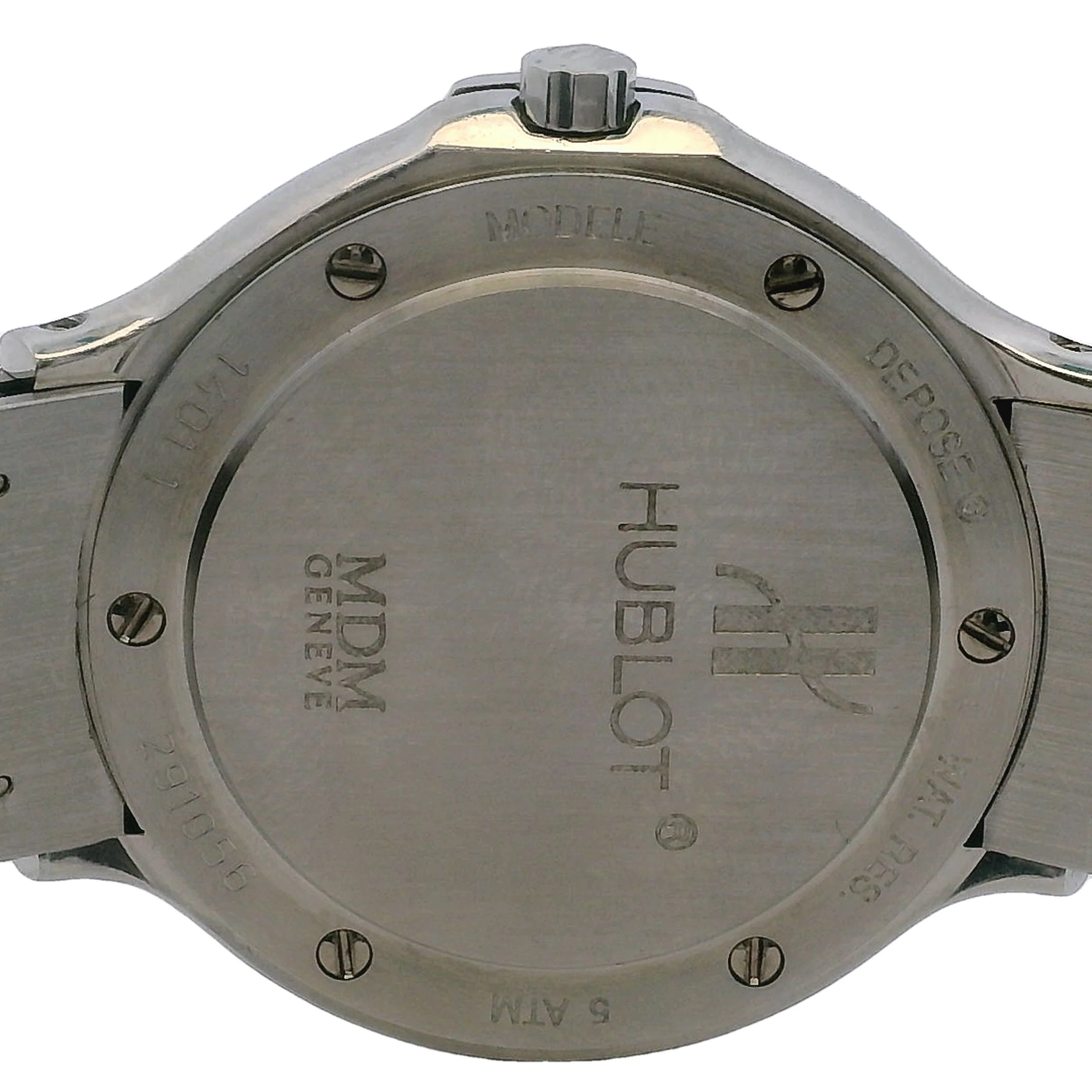 Hublot Classic MDM Diamond Blue Dial Stainless Steel 28mm 1401.1 Watch - Image 7