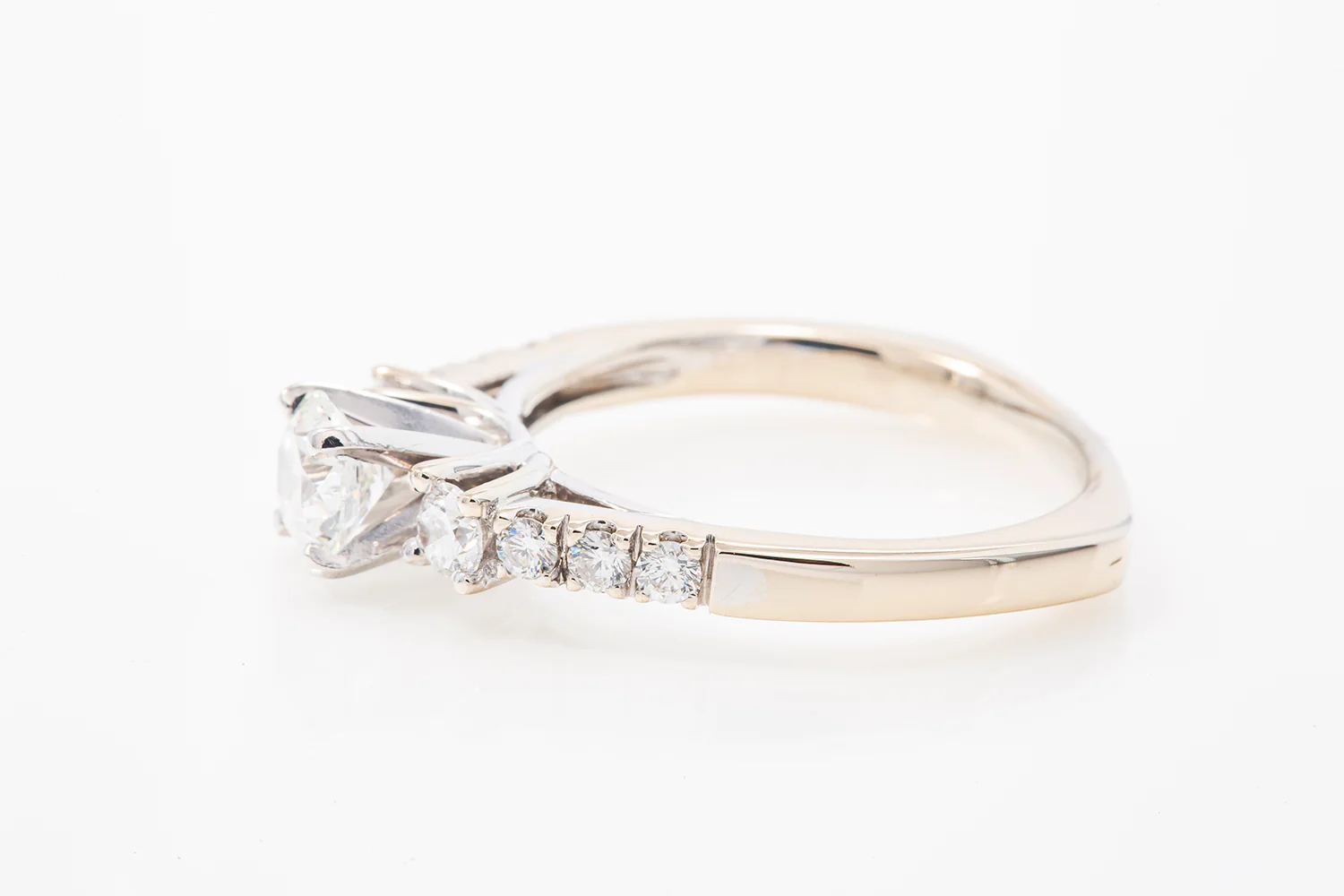 IGI Certified Diamond Engagement Ring 1.23ctw 14k White Gold Ring Size 8 - Image 2