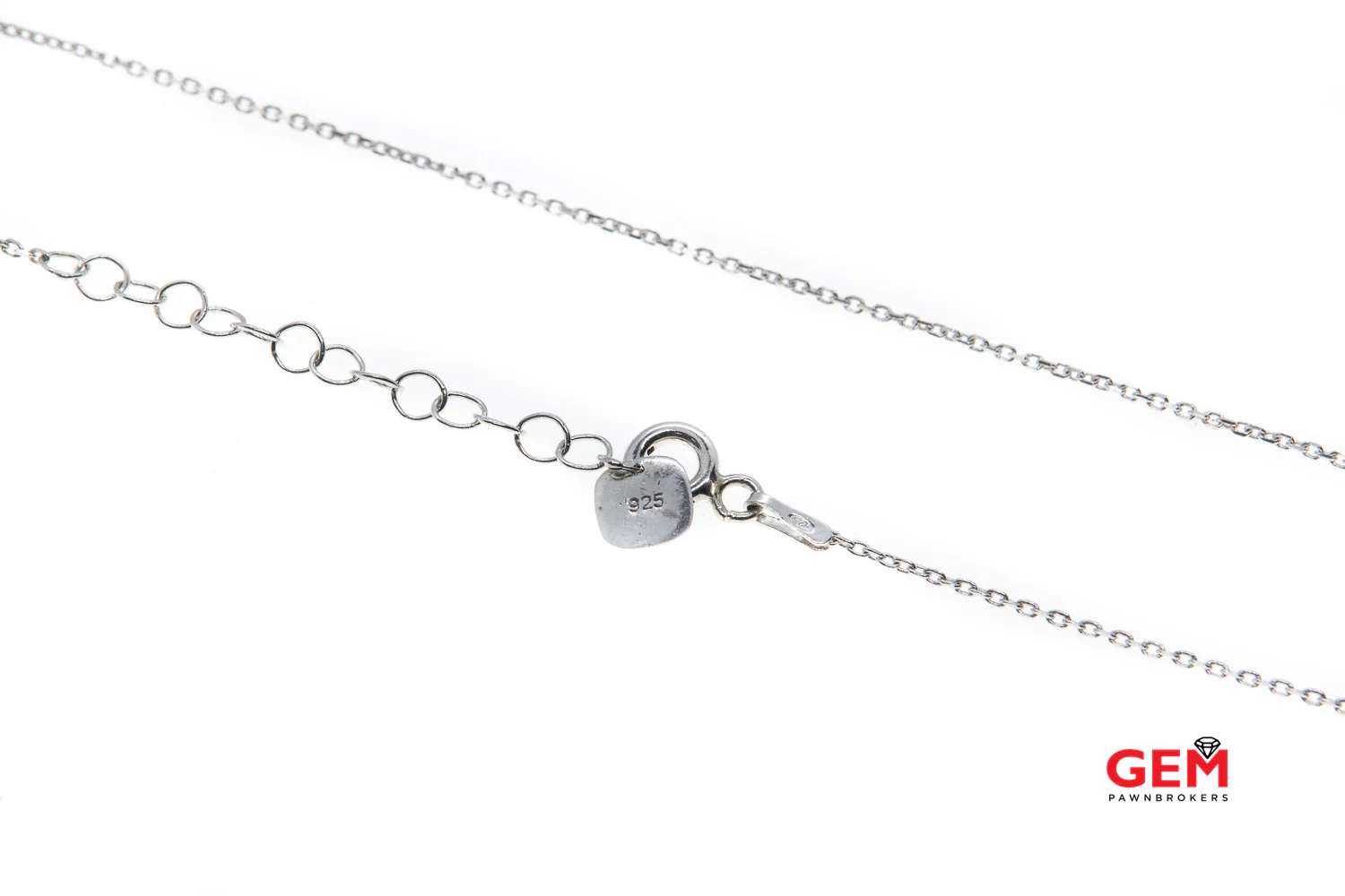 Initial Letter K Cubic Zirconia Halo Pendant 925 Sterling Silver 17.5" Necklace - Image 4
