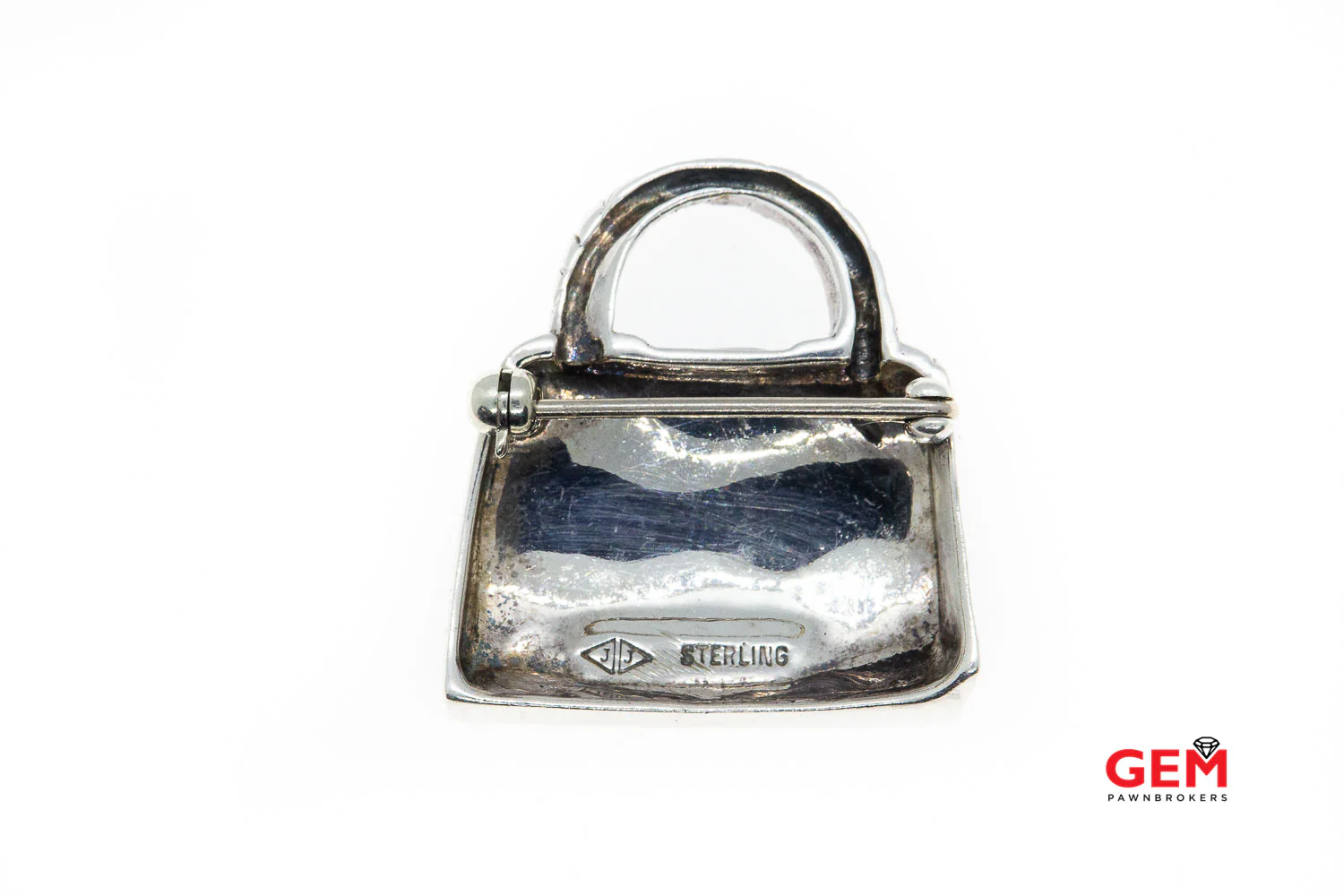 Judith Jack Sterling Silver 925 Marcasite Handbag Brooch Lapel Pin Purse - Image 3