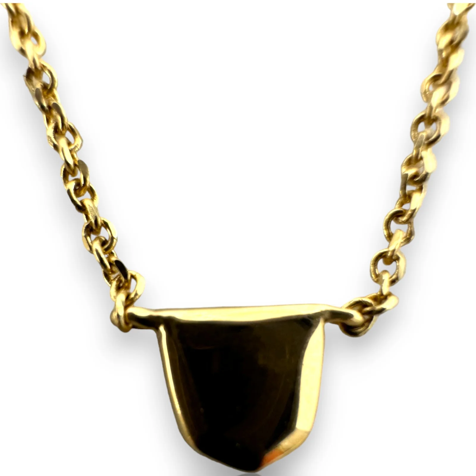Kendra Scott Shannon Solid 14k Yellow Gold Collar Necklace with 5 Diamond Stations Adjustable Chain 16-18" - Image 4