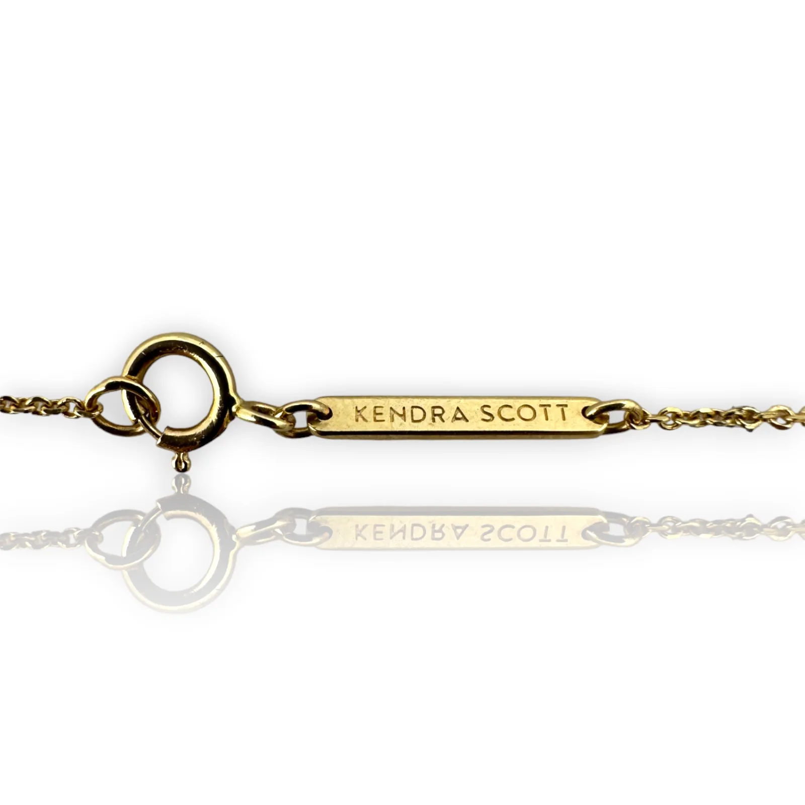 Kendra Scott Shannon Solid 14k Yellow Gold Collar Necklace with 5 Diamond Stations Adjustable Chain 16-18" - Image 6