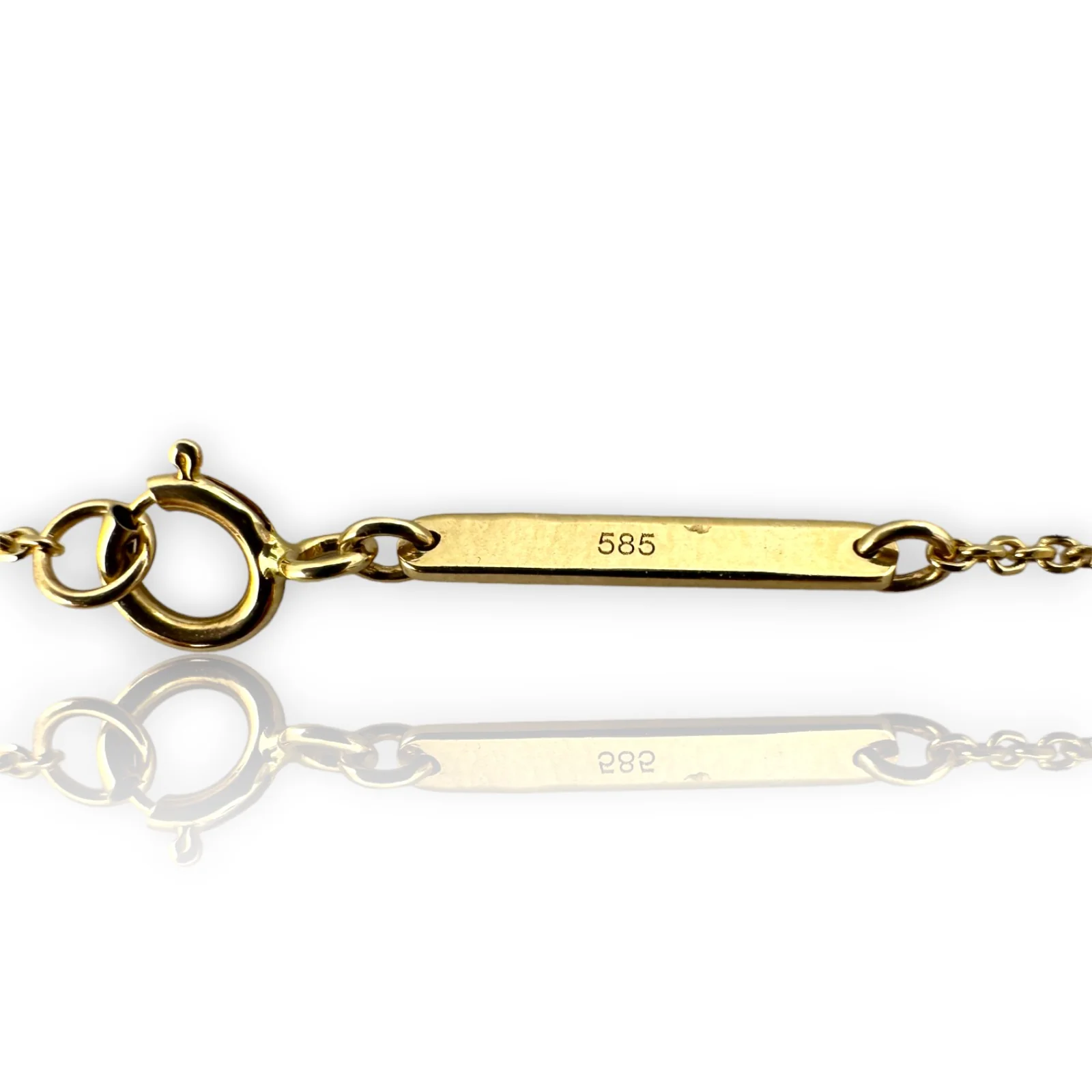 Kendra Scott Shannon Solid 14k Yellow Gold Collar Necklace with 5 Diamond Stations Adjustable Chain 16-18" - Image 7