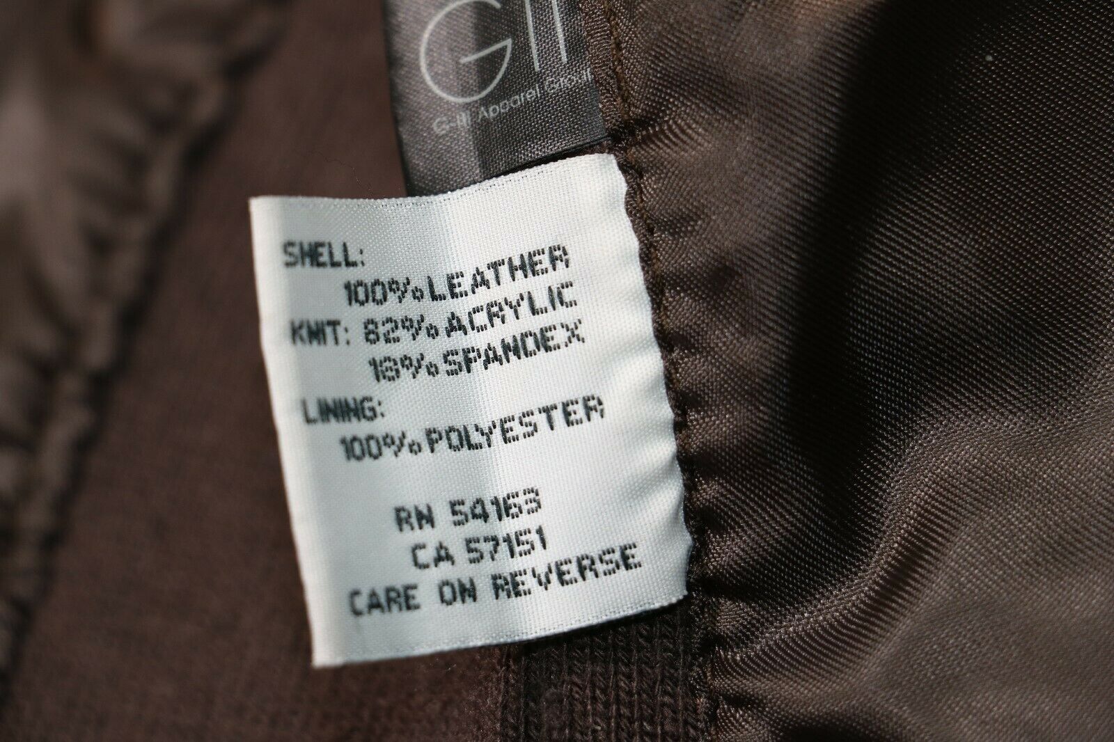 Kenneth Cole: Brown 100% Leather & Spandex Jacket - RN54163 - Image 6