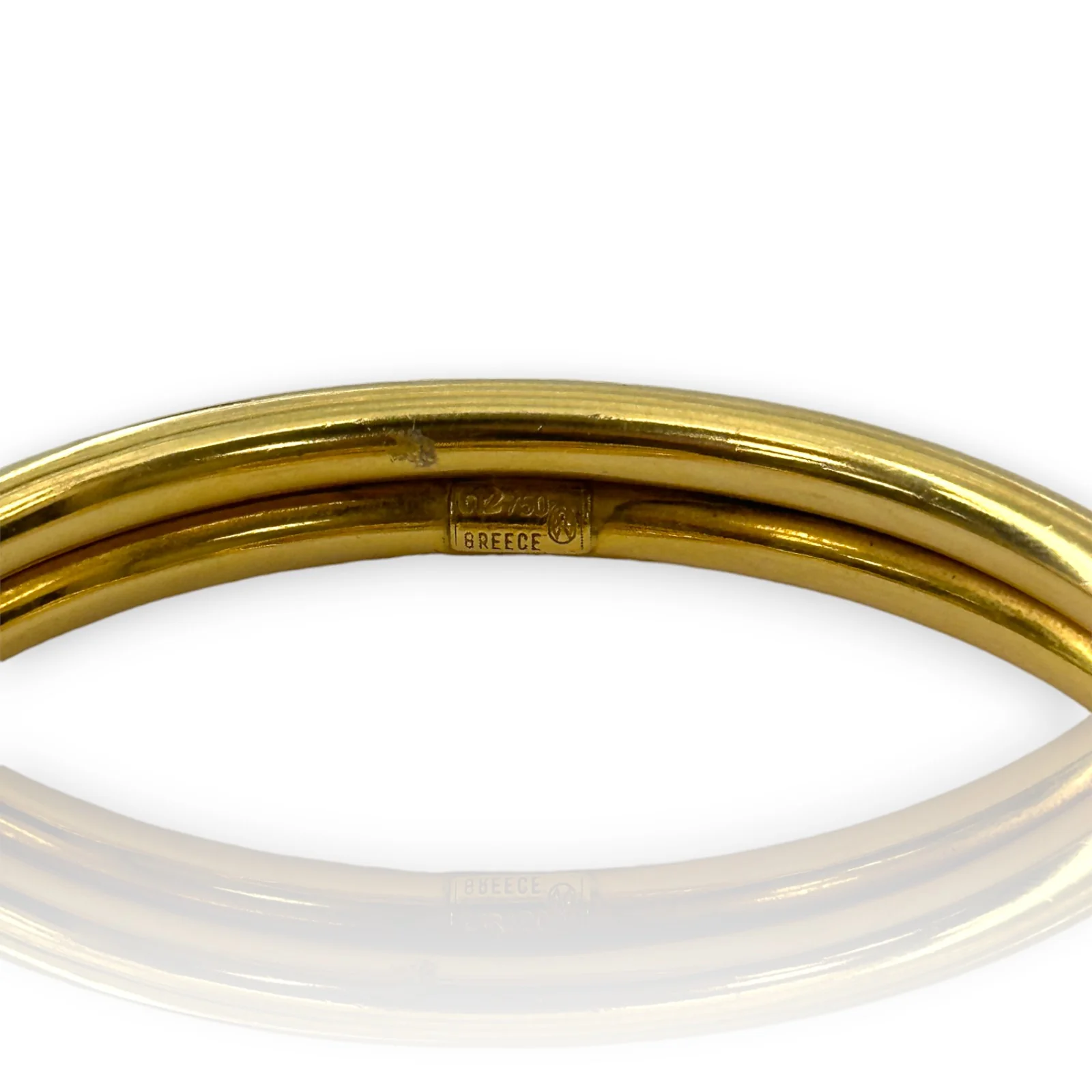 LaLaounis Hercules Knot Hinged Bangle Bracelet In 18K Yellow Gold Made in Greece - Image 5