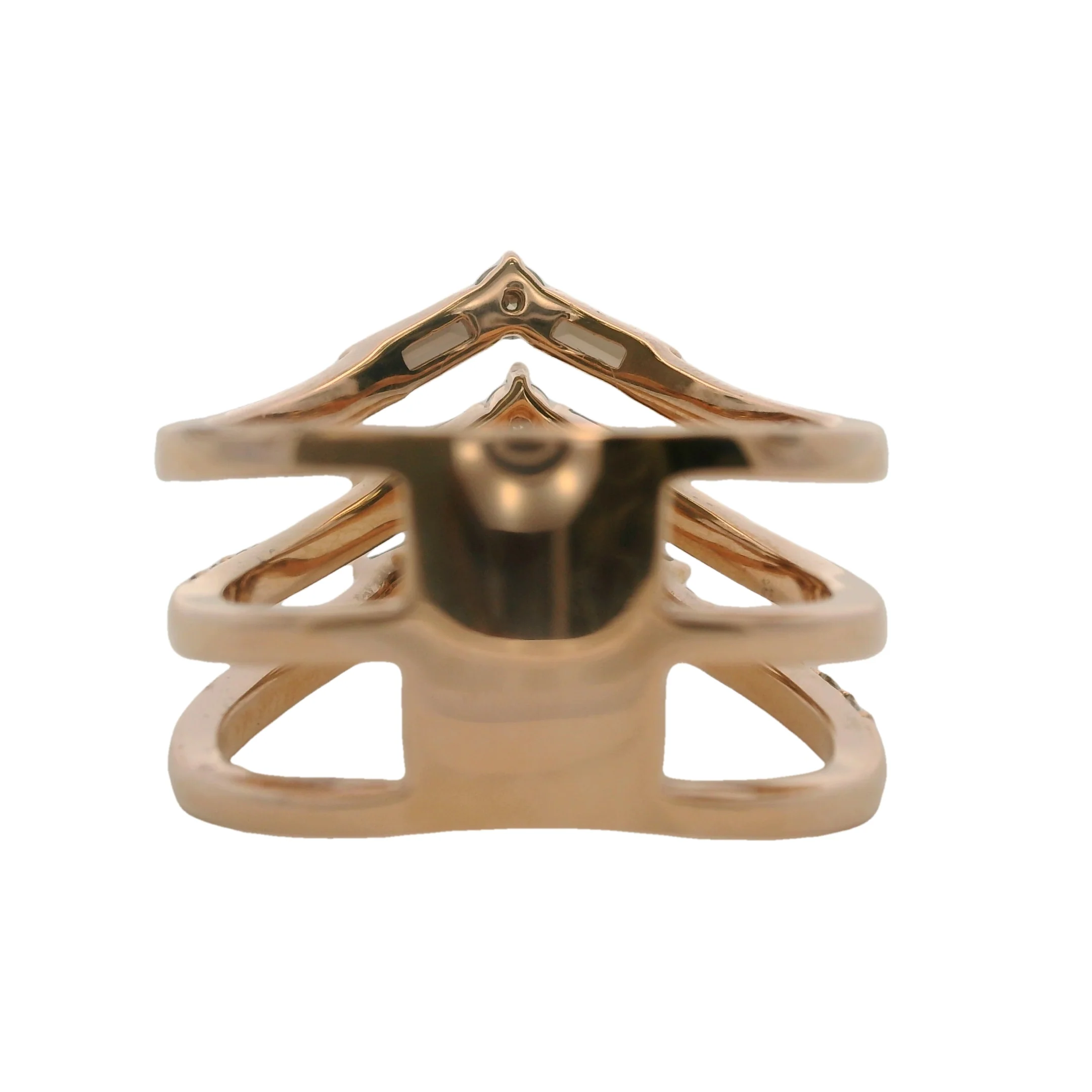 Le Vian 14kt Rose Gold "Chocolate" Smoky Quartz and Diamond 3-Band Stacked Ring Size 7 - Image 8