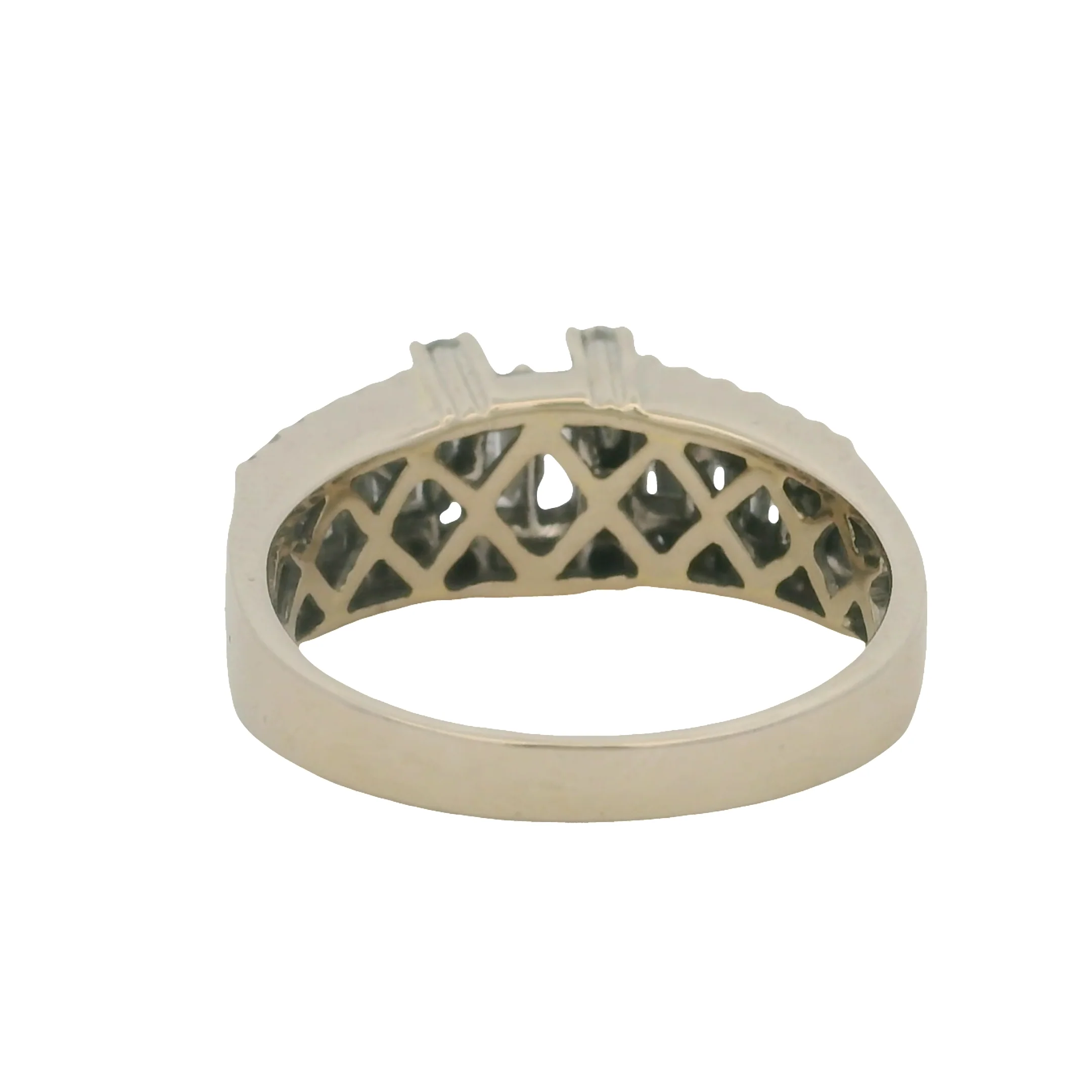 LeVian Solid 18kt White Gold and Baguette and Round 1.91ctw Diamond Cluster Ring Size 9.75 - Image 4