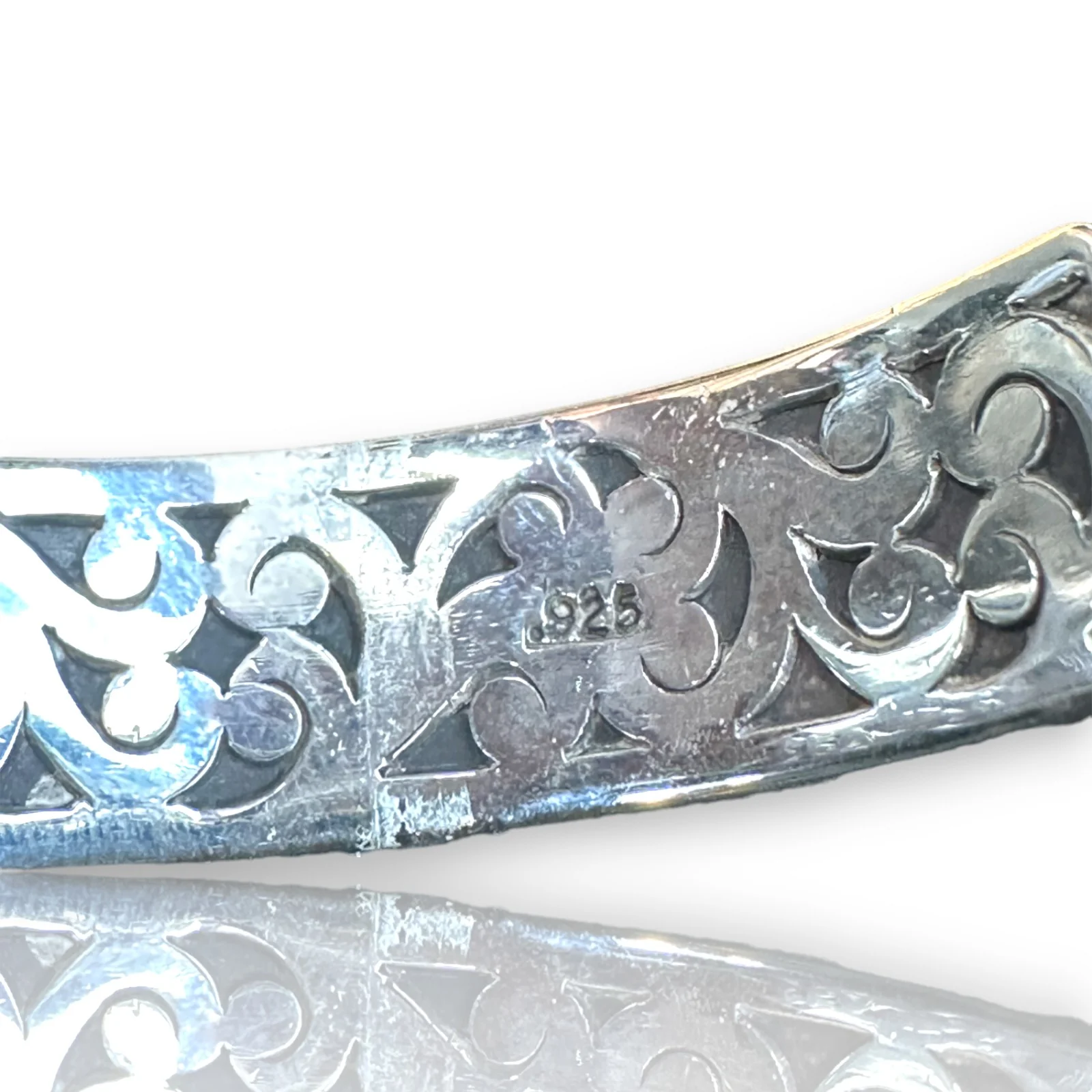 Lois Hill Hammered 925 Sterling Silver Cuff with Filigree and Granulation Details - Image 7