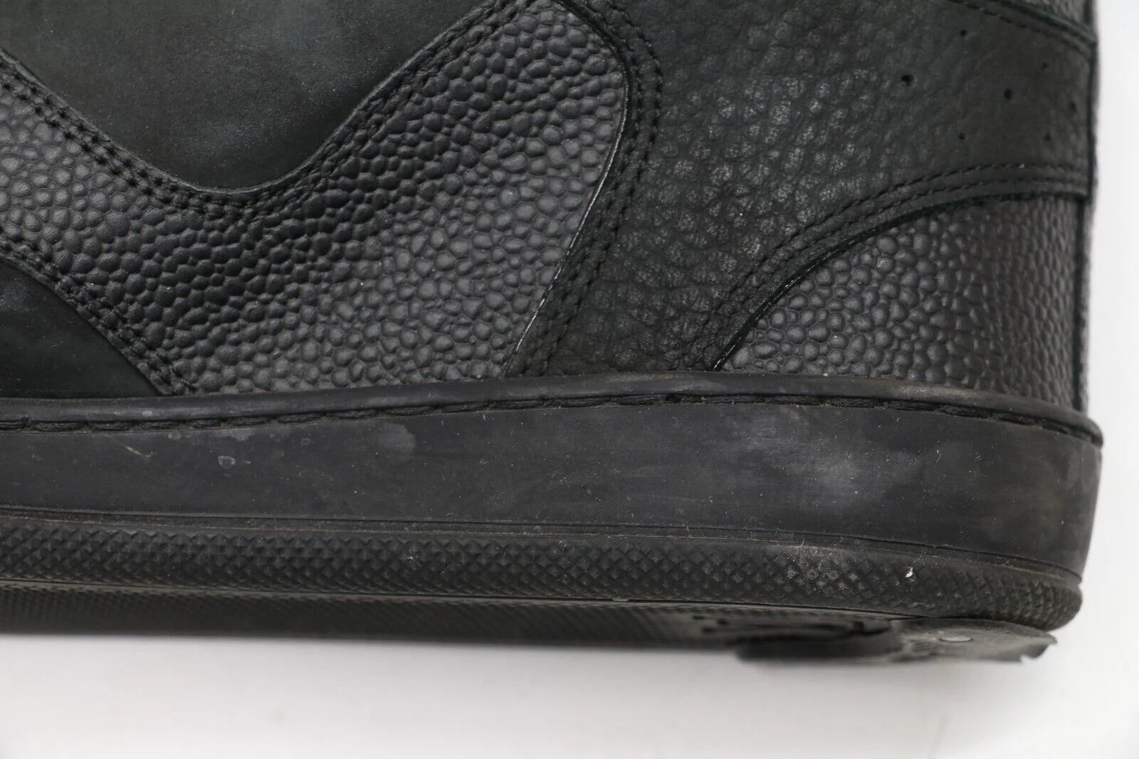 Louis Vuitton Black Leather Embossed Suede Sneakers Womens Size 38.5/US 8.5 - Image 10