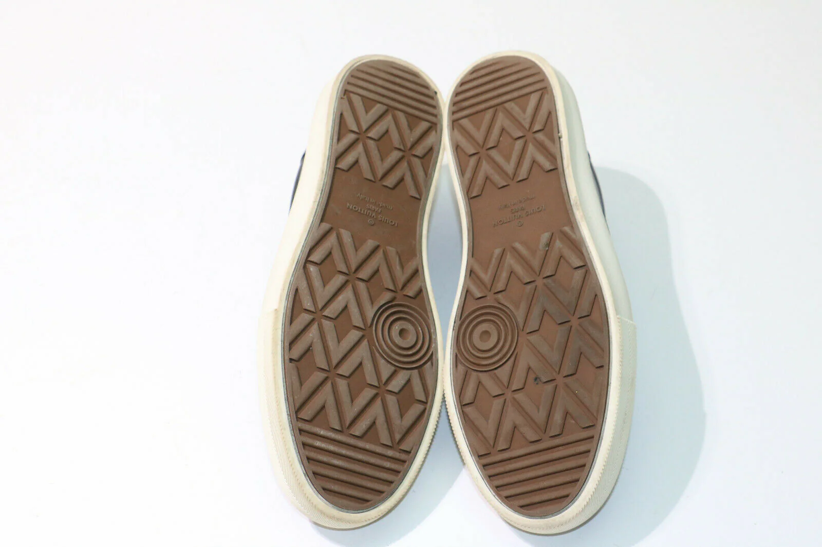 Louis Vuitton Blue Leather Fashion Sneakers Size 9 - Image 10