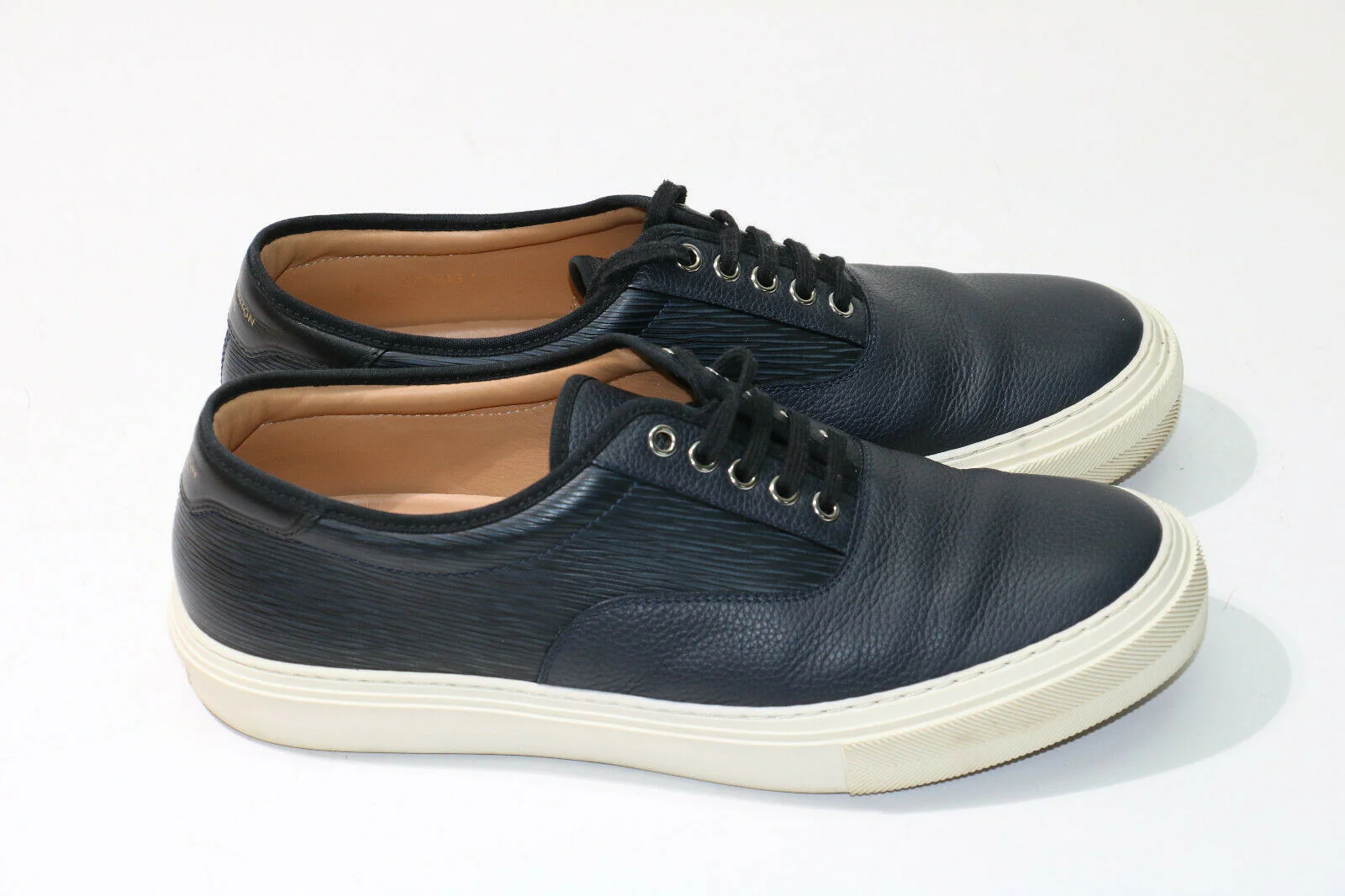 Louis Vuitton Blue Leather Fashion Sneakers Size 9 - Image 3