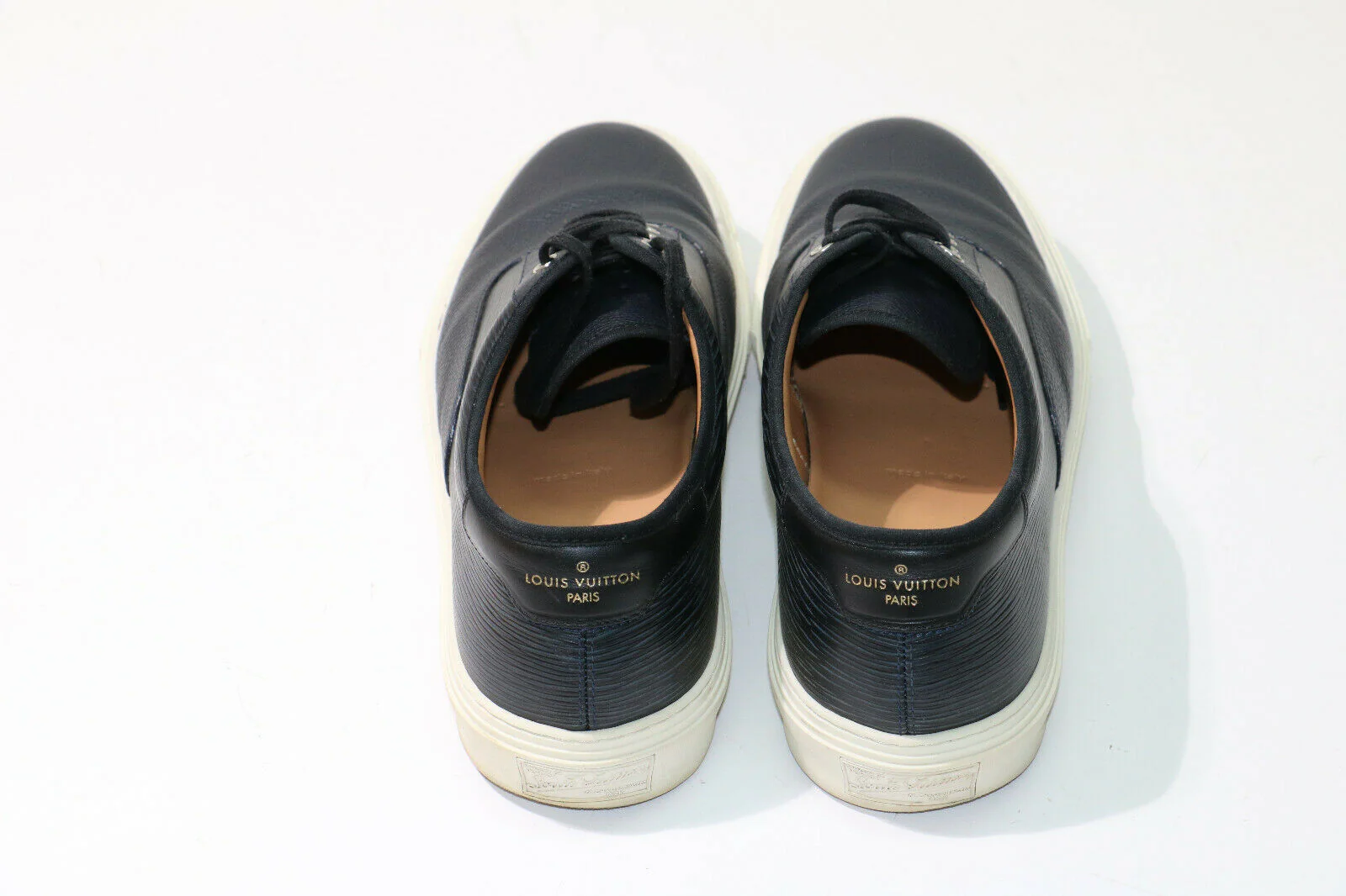 Louis Vuitton Blue Leather Fashion Sneakers Size 9 - Image 4