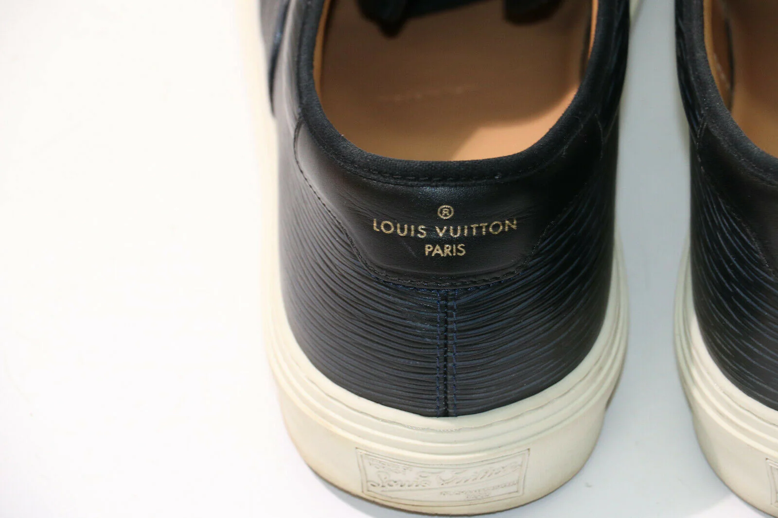 Louis Vuitton Blue Leather Fashion Sneakers Size 9 - Image 5