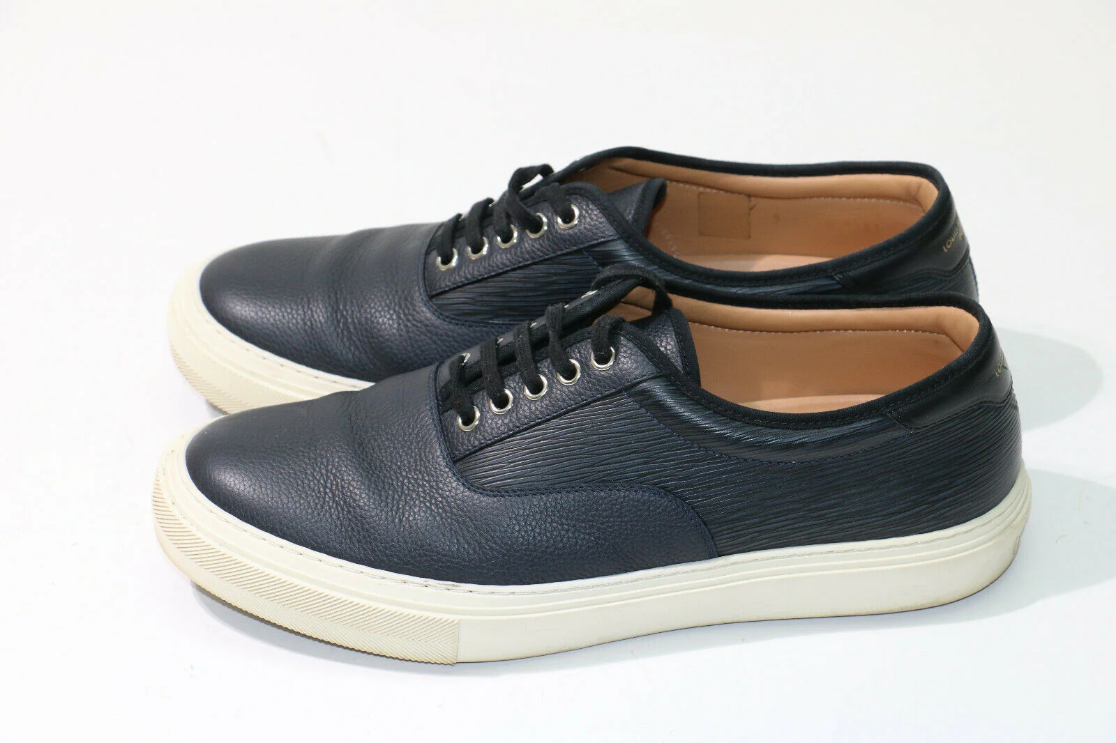 Louis Vuitton Blue Leather Fashion Sneakers Size 9 - Image 7