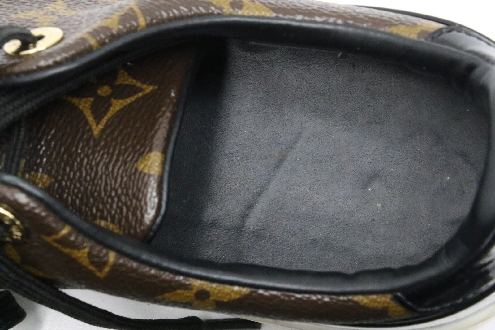 Louis Vuitton FrontRow Monogram Canvas Patent Sneakers Womens Size 36/US 6 *READ - Image 3