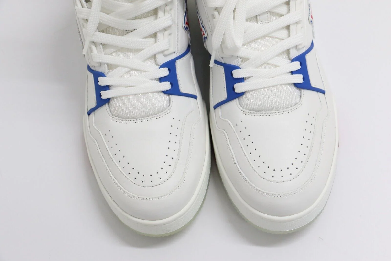 Louis Vuitton LV Trainer Red White Blue Sneakers Men's Size 8.5/EU 41.5 - Image 5