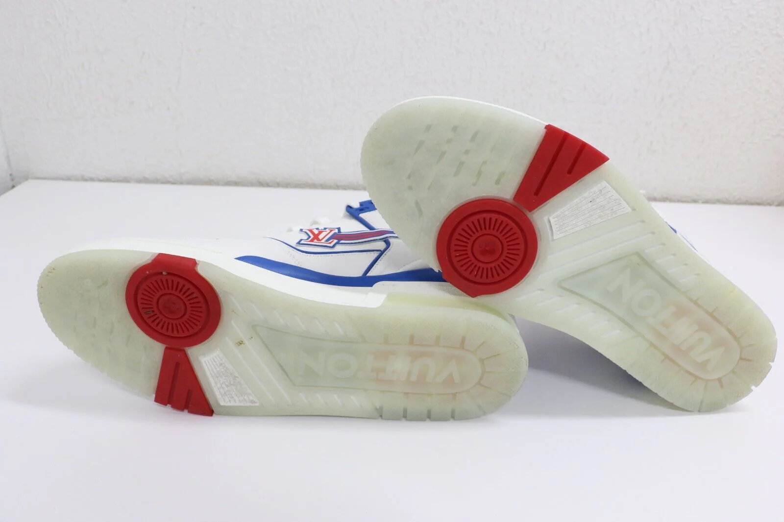 Louis Vuitton LV Trainer Red White Blue Sneakers Men's Size 8.5/EU 41.5 - Image 6