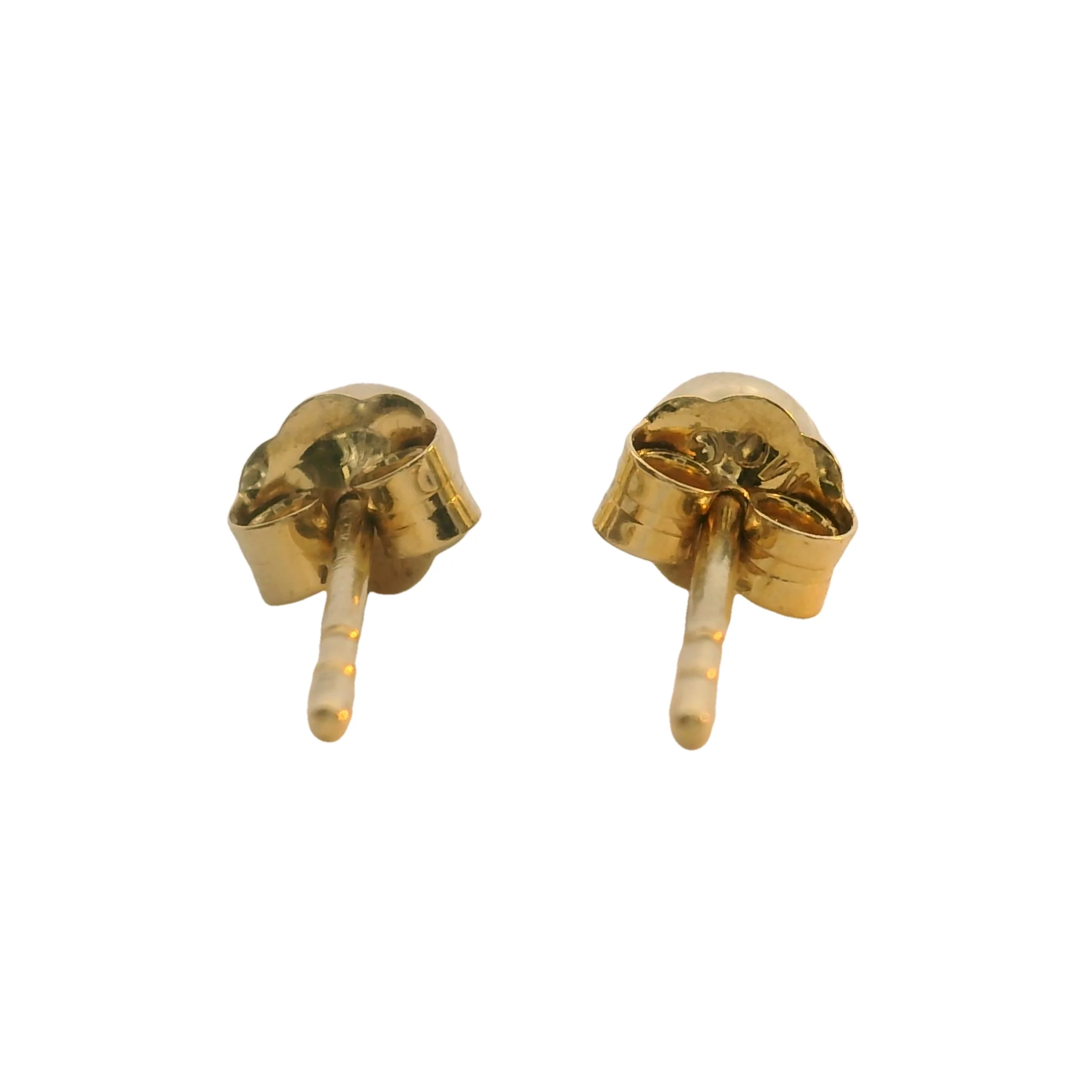 Mejuri 14kt Yellow Gold Round Bezel Set Natural Diamond 0.2ctw 4mm Stud Earrings - Image 4