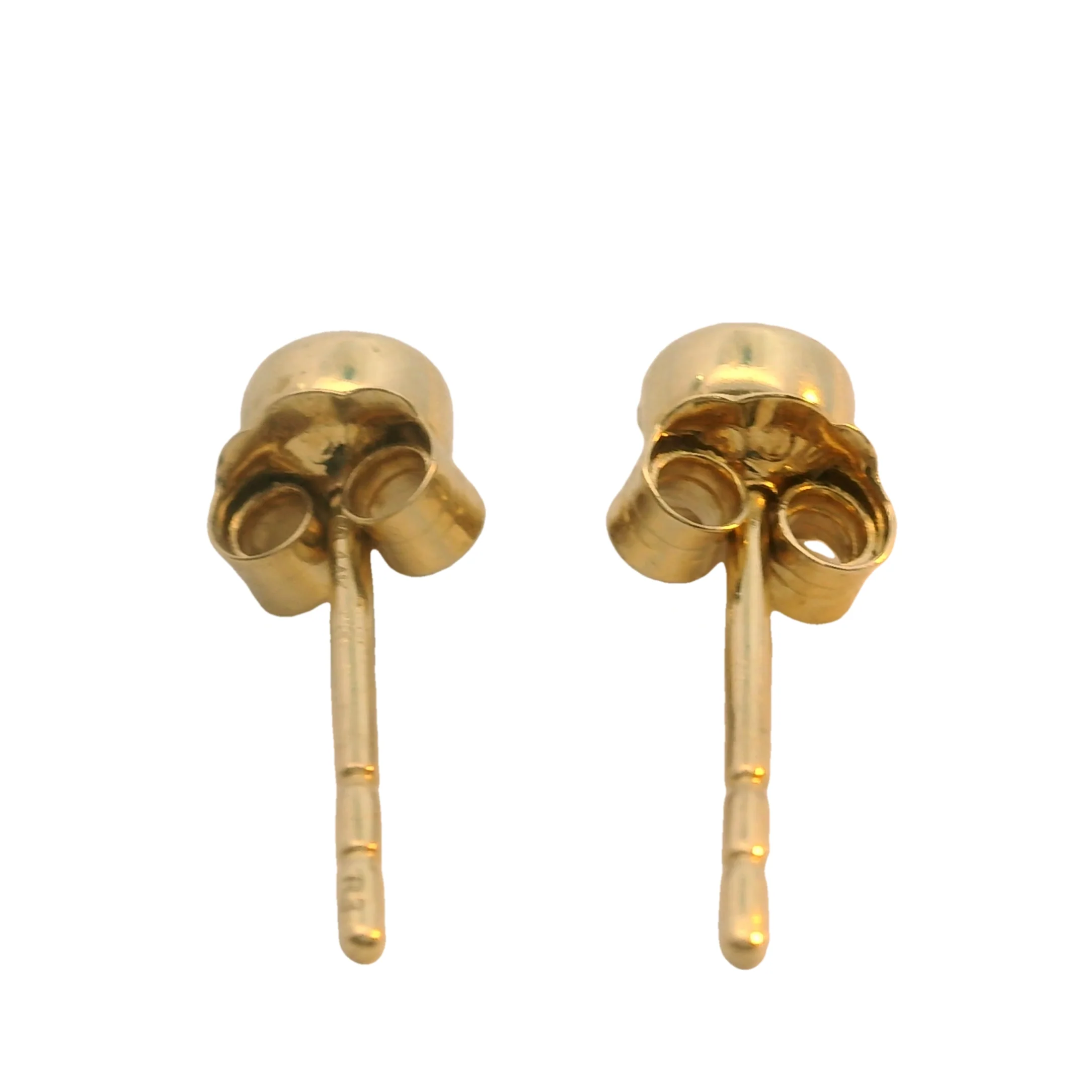 Mejuri 14kt Yellow Gold Round Bezel Set Natural Diamond 0.2ctw 4mm Stud Earrings - Image 5
