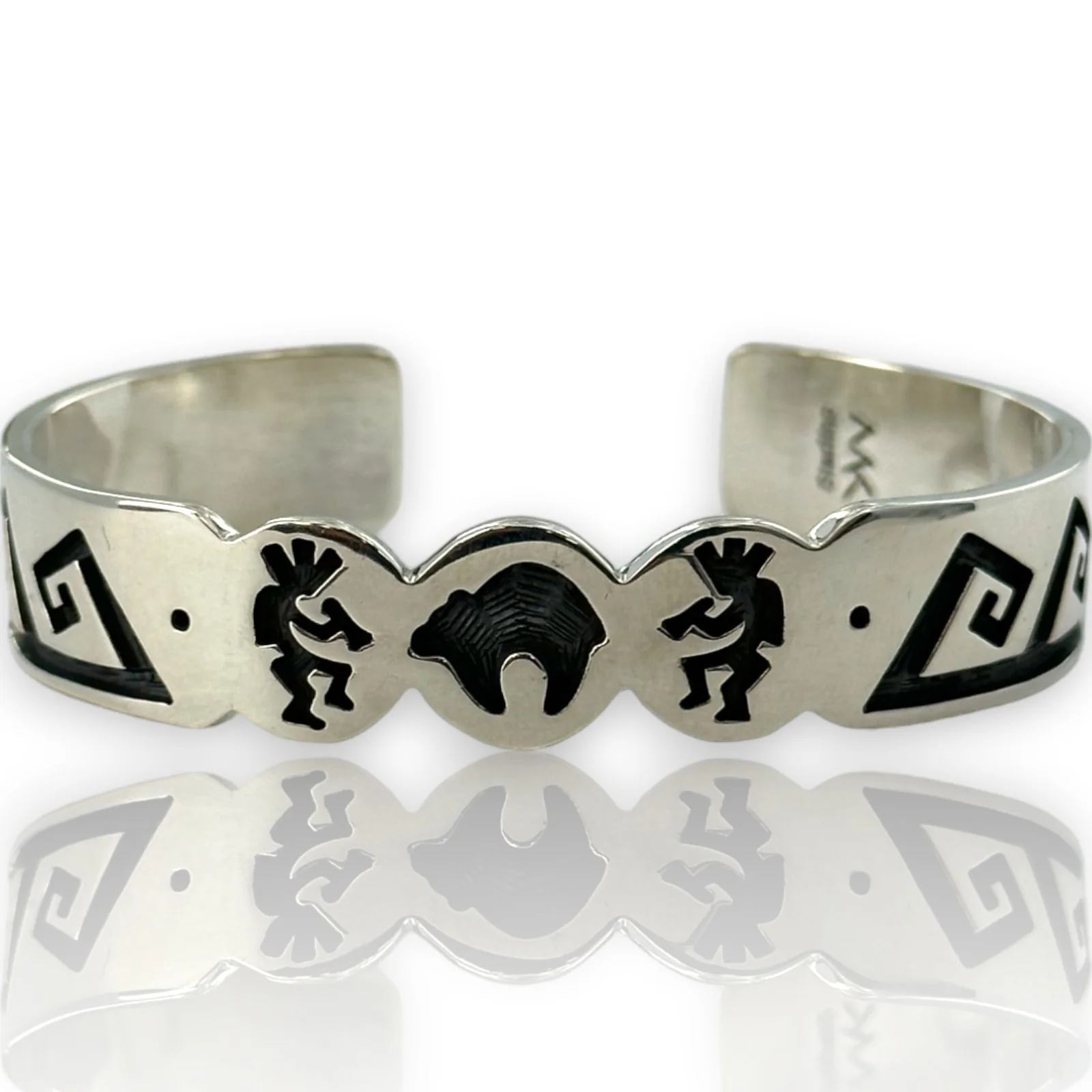 Michael Kabotie Hopi Vintage Bangle Bracelet 925 Sterling Silver - Image 2