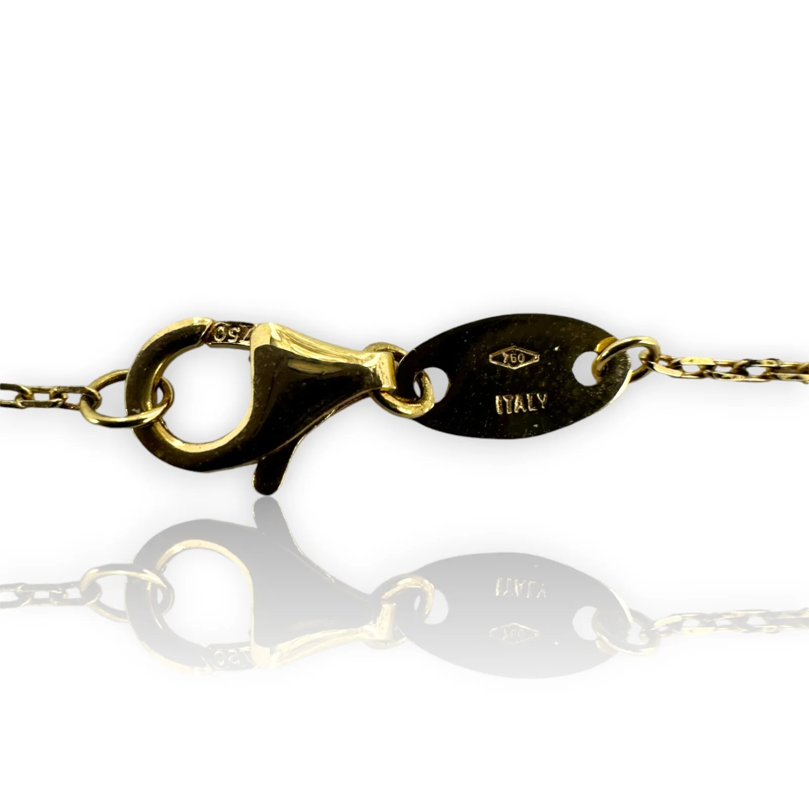 NEONERO Retired Solid 18kt Gold Two-Tone Filigree Figure 8 Station 32" Chain Necklace Made in Italy - Image 5