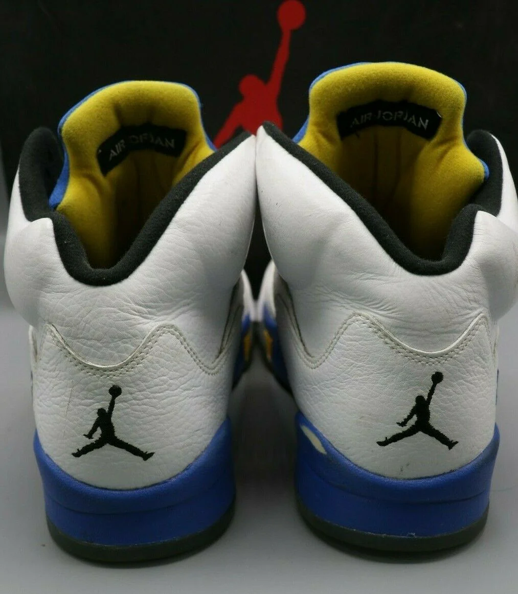 Nike Air Jordan 5 Retro Laney White/Varsity Blue Men's Size - 10 136027-189 - Image 4