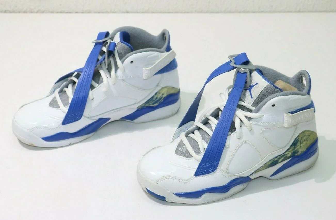 Nike Air Jordan 8.0 GS 467808 102 White/Metallic Silver Size 5.5Y(US) 38(EUR) - Image 3