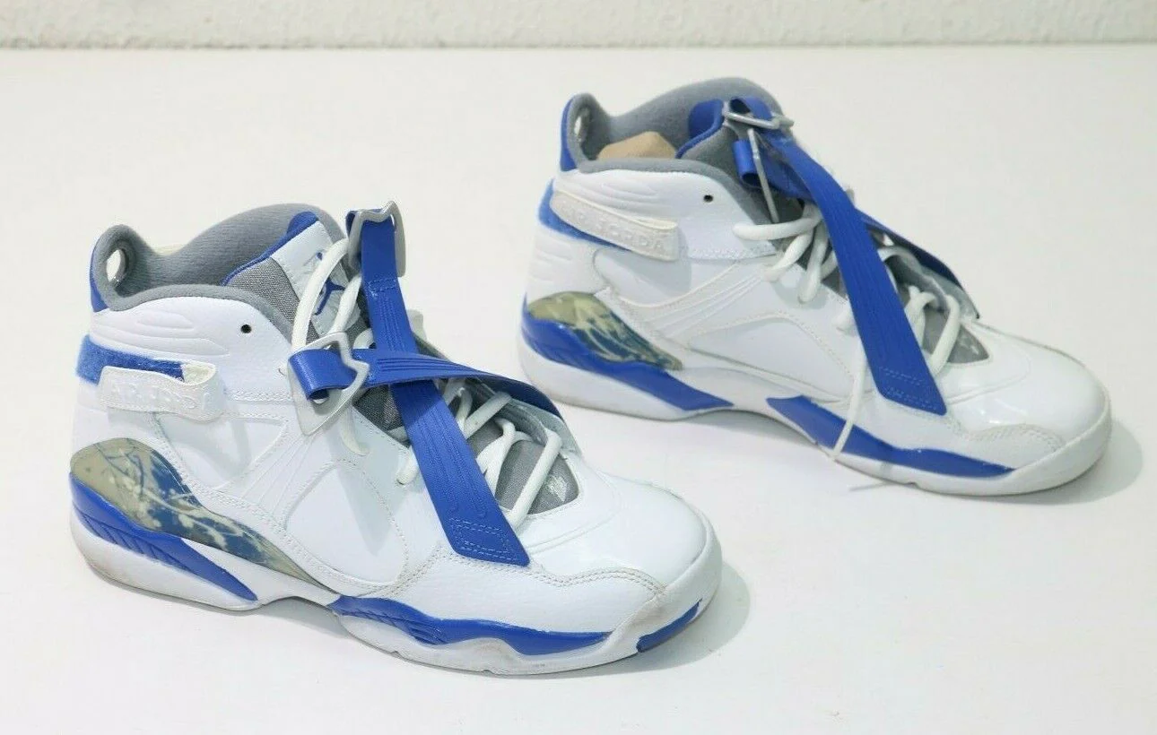 Nike Air Jordan 8.0 GS 467808 102 White/Metallic Silver Size 5.5Y(US) 38(EUR) - Image 4