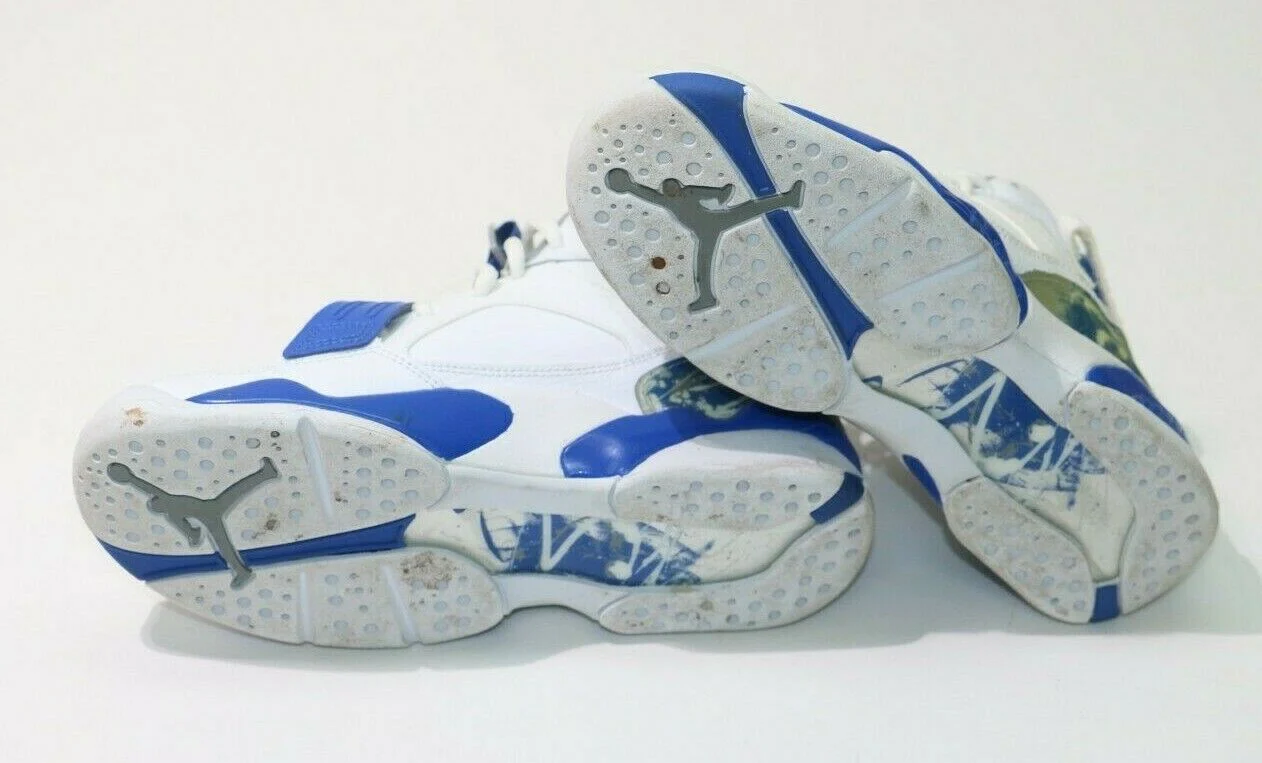 Nike Air Jordan 8.0 GS 467808 102 White/Metallic Silver Size 5.5Y(US) 38(EUR) - Image 6